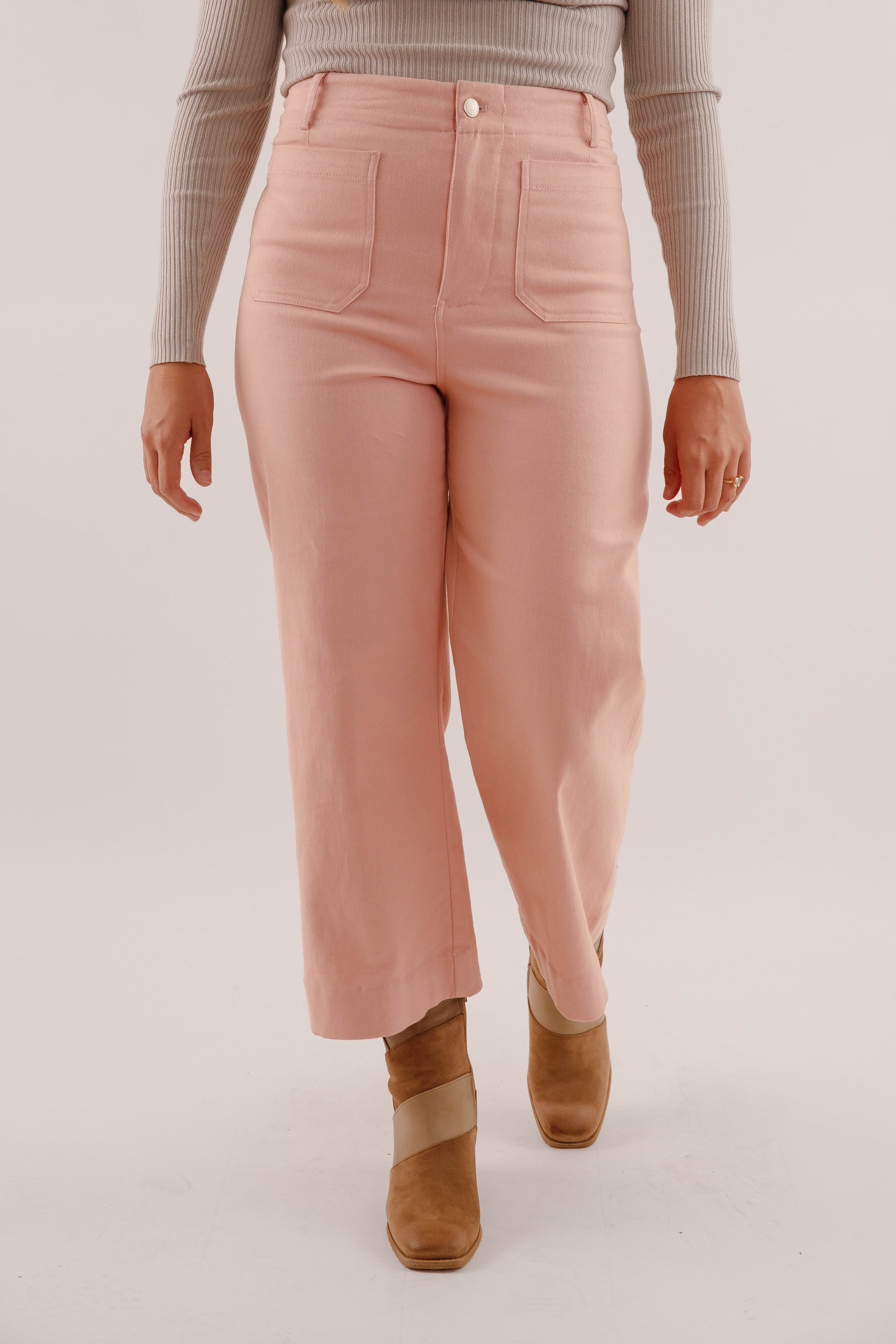 Taking A Pause Denim-Pink