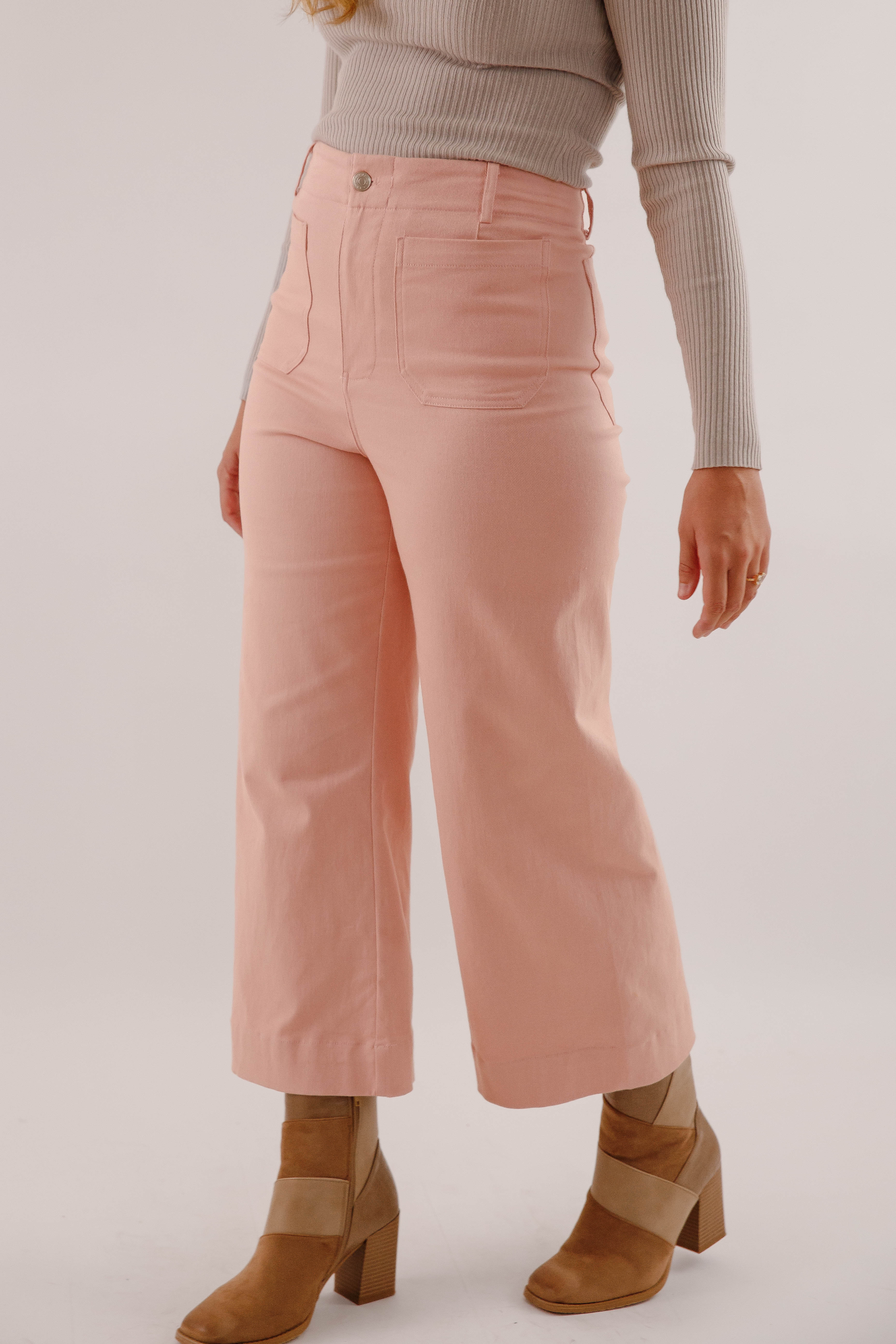 Taking A Pause Denim-Pink
