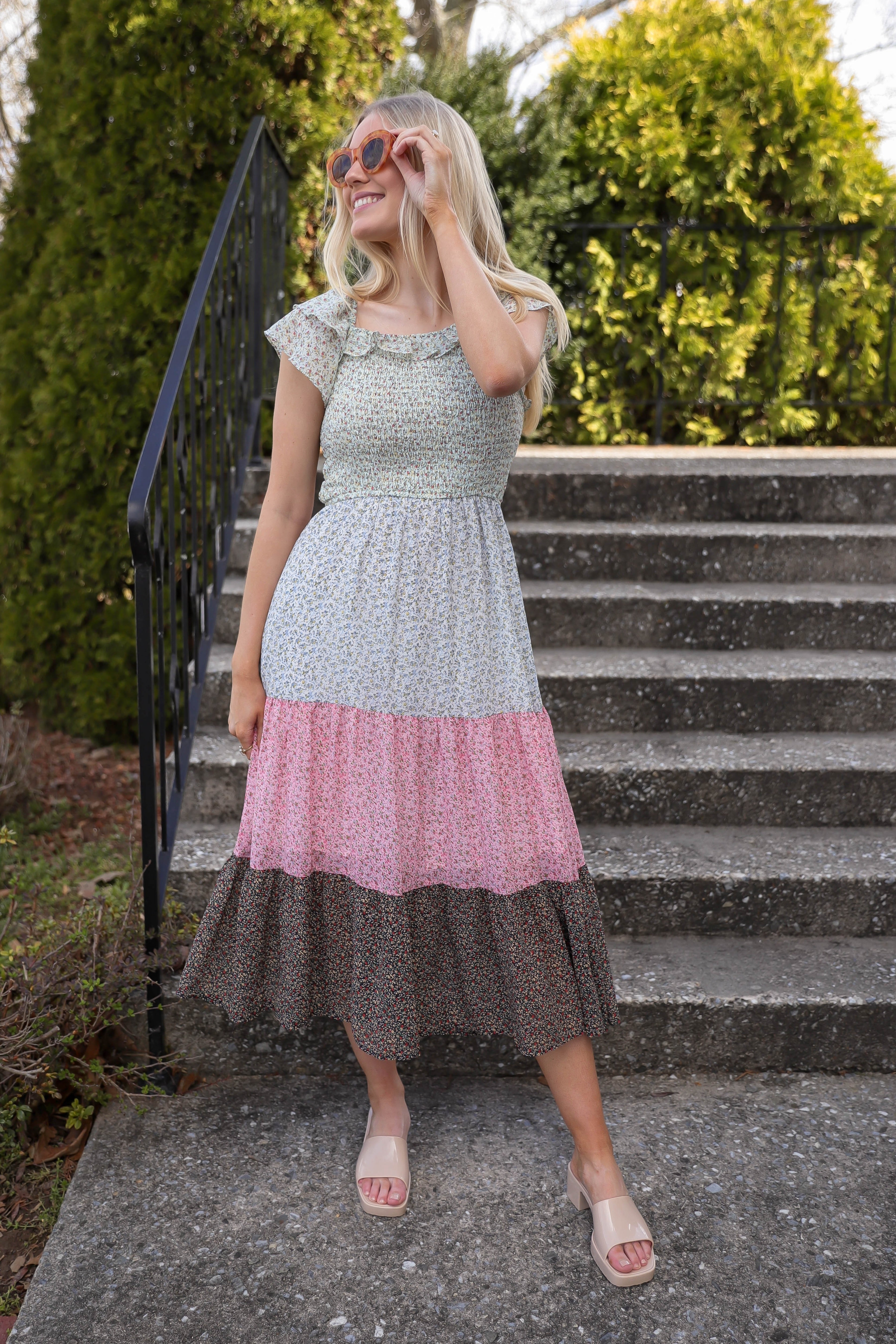 FINAL SALE: Headed To My Cottage Midi Dress