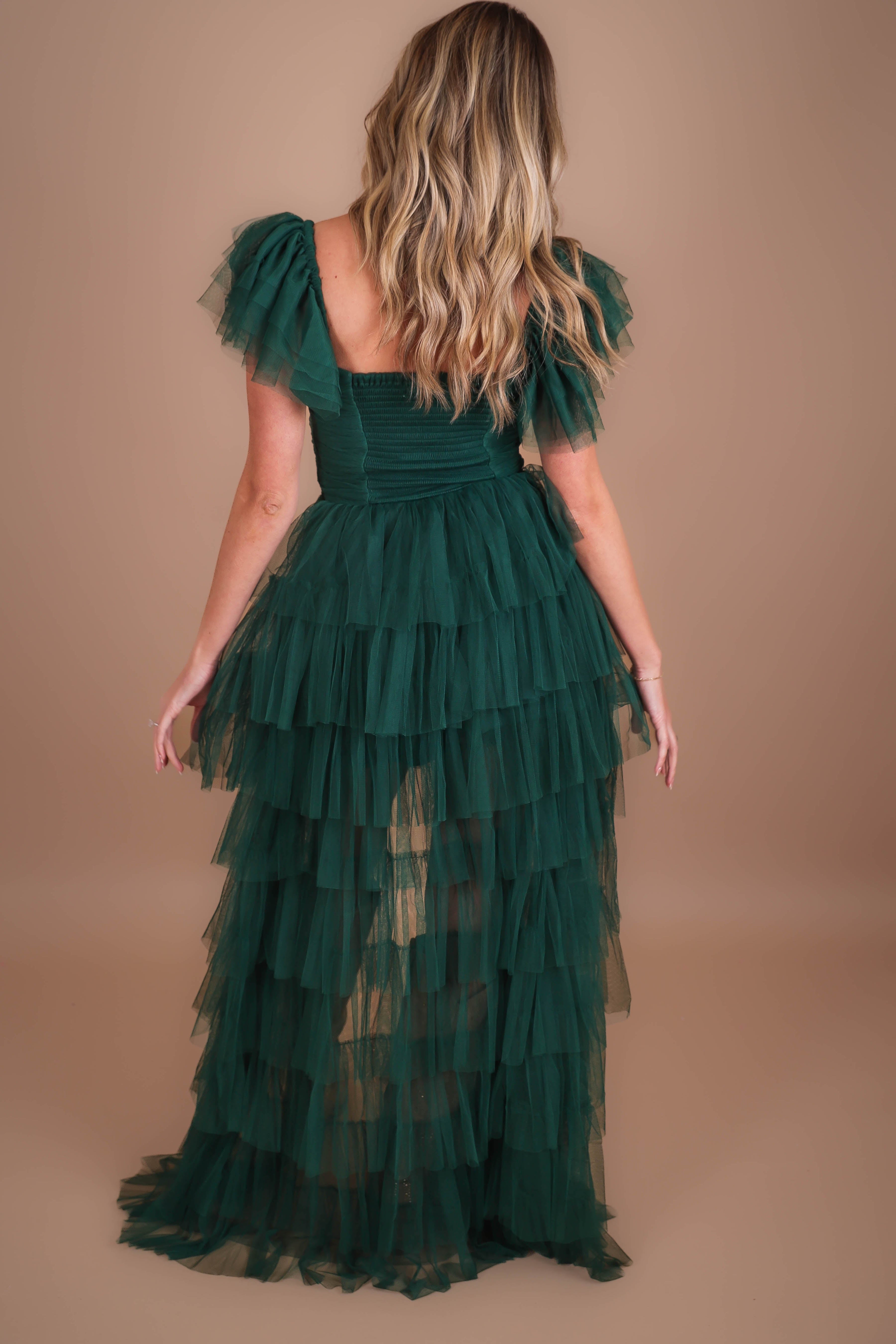 RESTOCK: On Cloud 9 Tulle Maxi Dress-Hunter Green