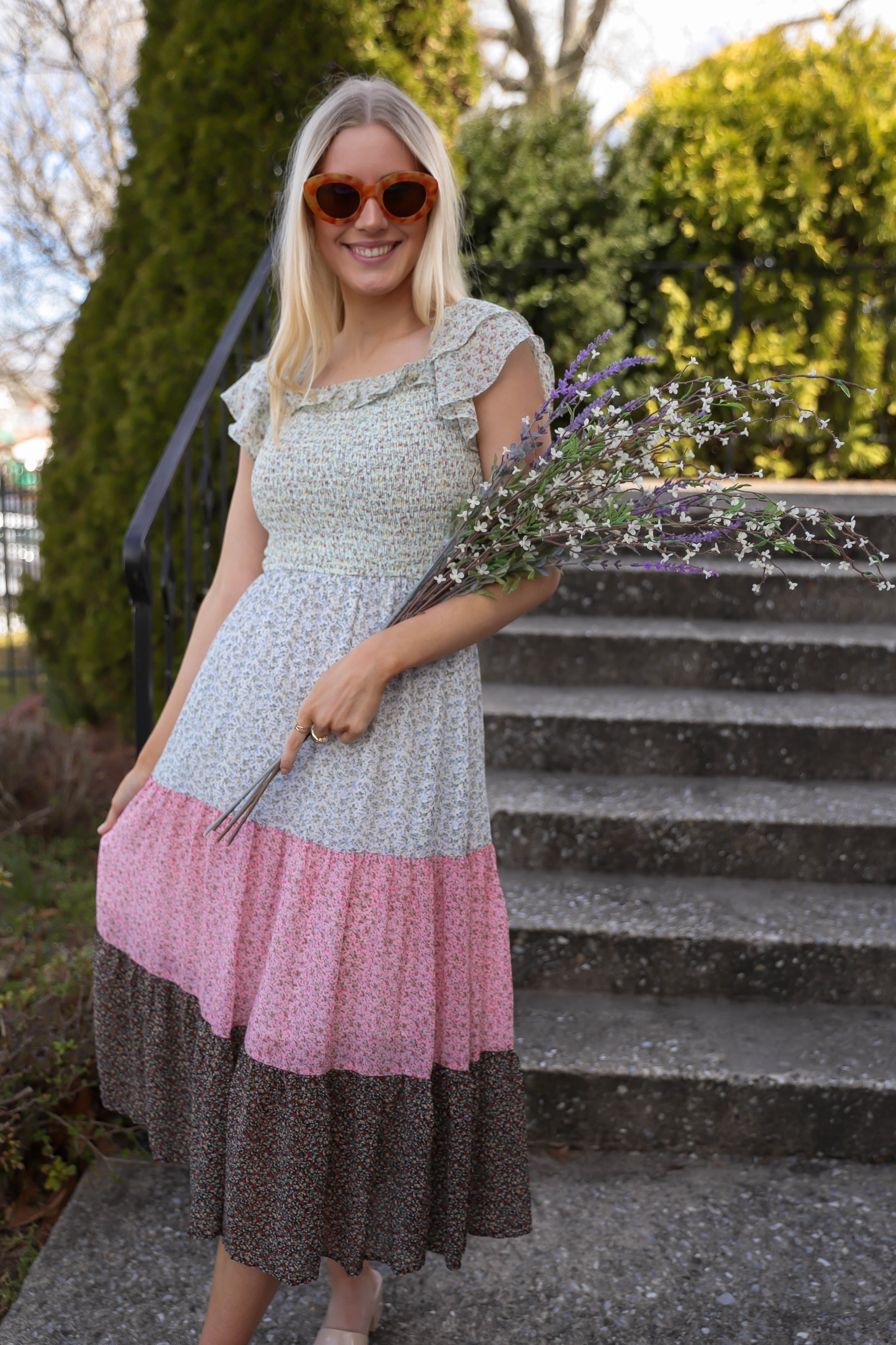 FINAL SALE: Headed To My Cottage Midi Dress