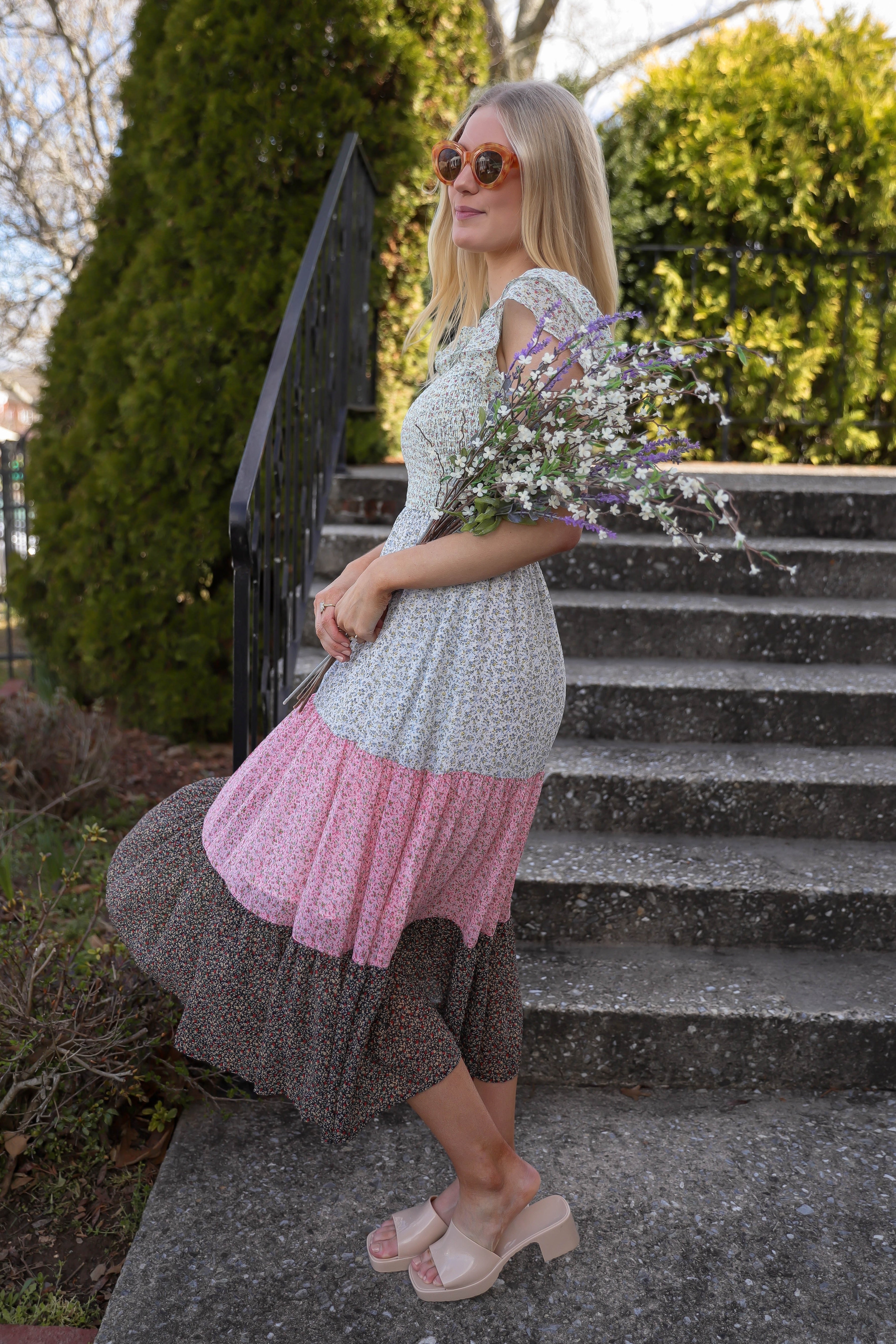 FINAL SALE: Headed To My Cottage Midi Dress