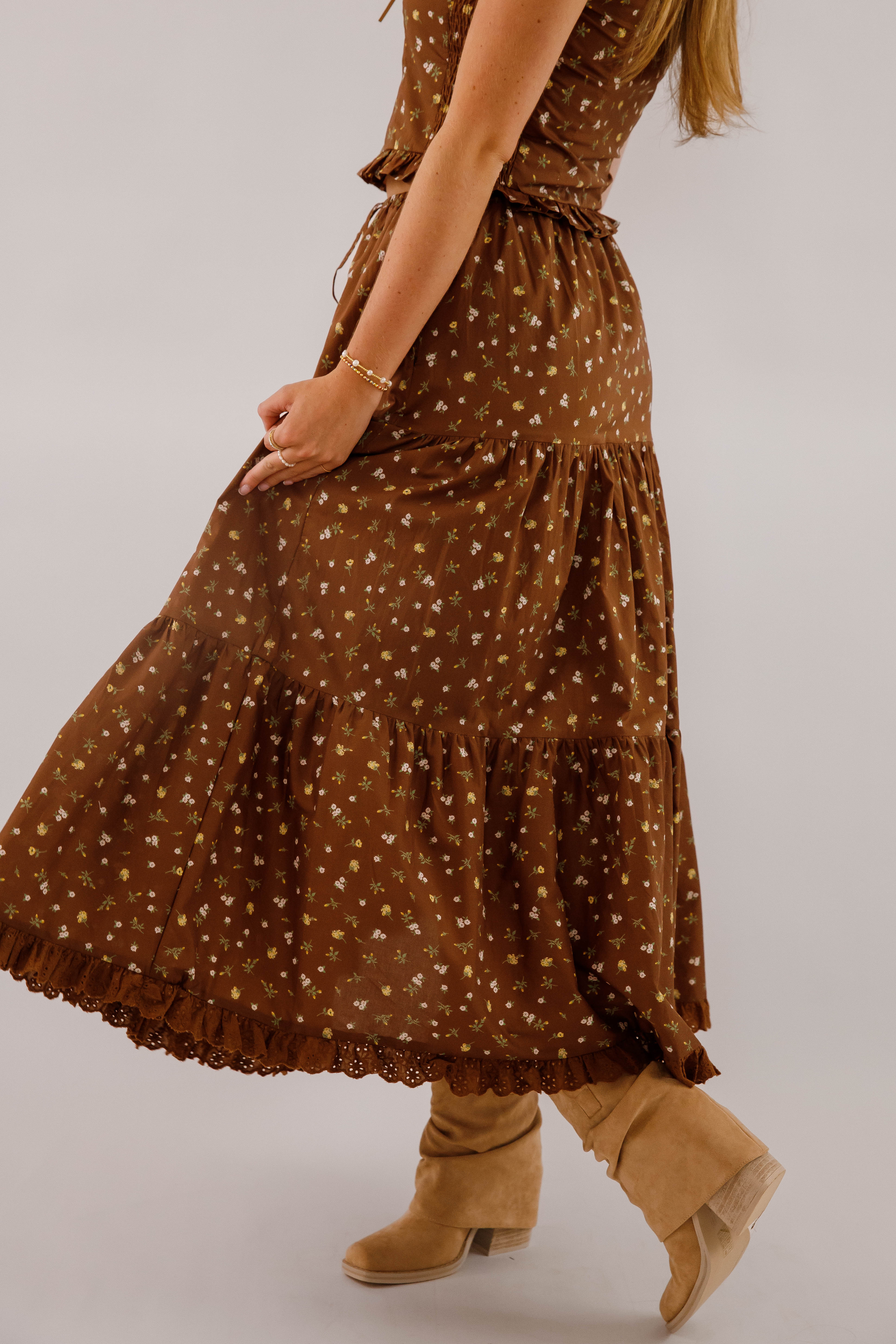 RESTOCK: What It Reminds Me Of Maxi Skirt-Brown