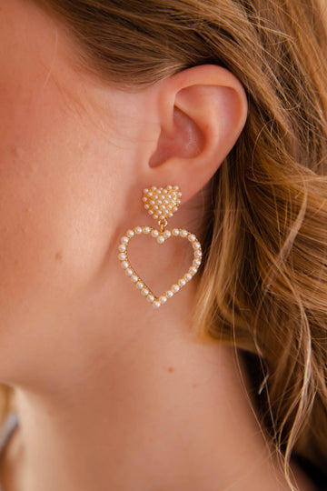 RESTOCK: King Of My Heart Earrings-Pearl