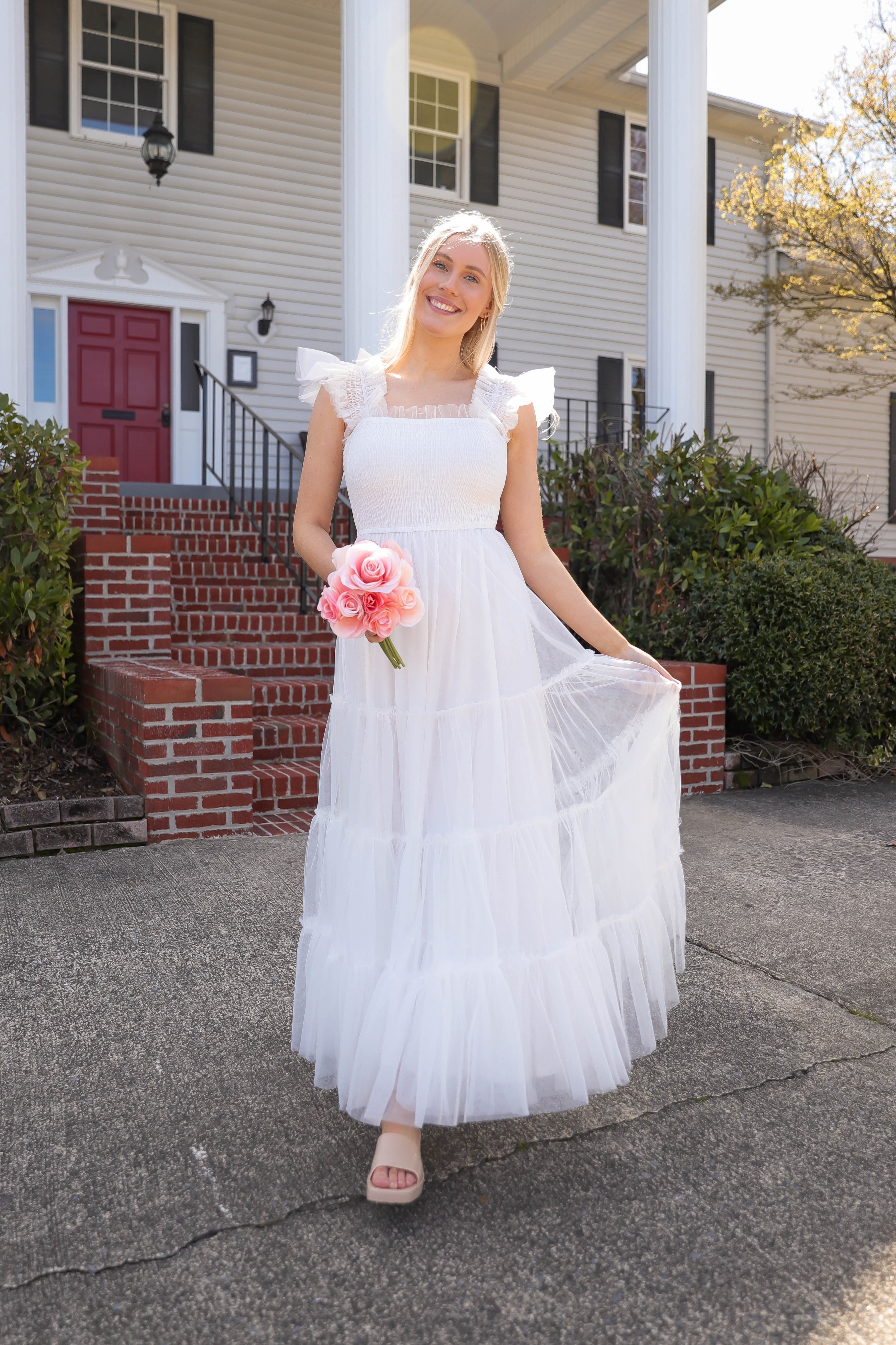 RESTOCK: She's Beauty & Grace Maxi Dress-White