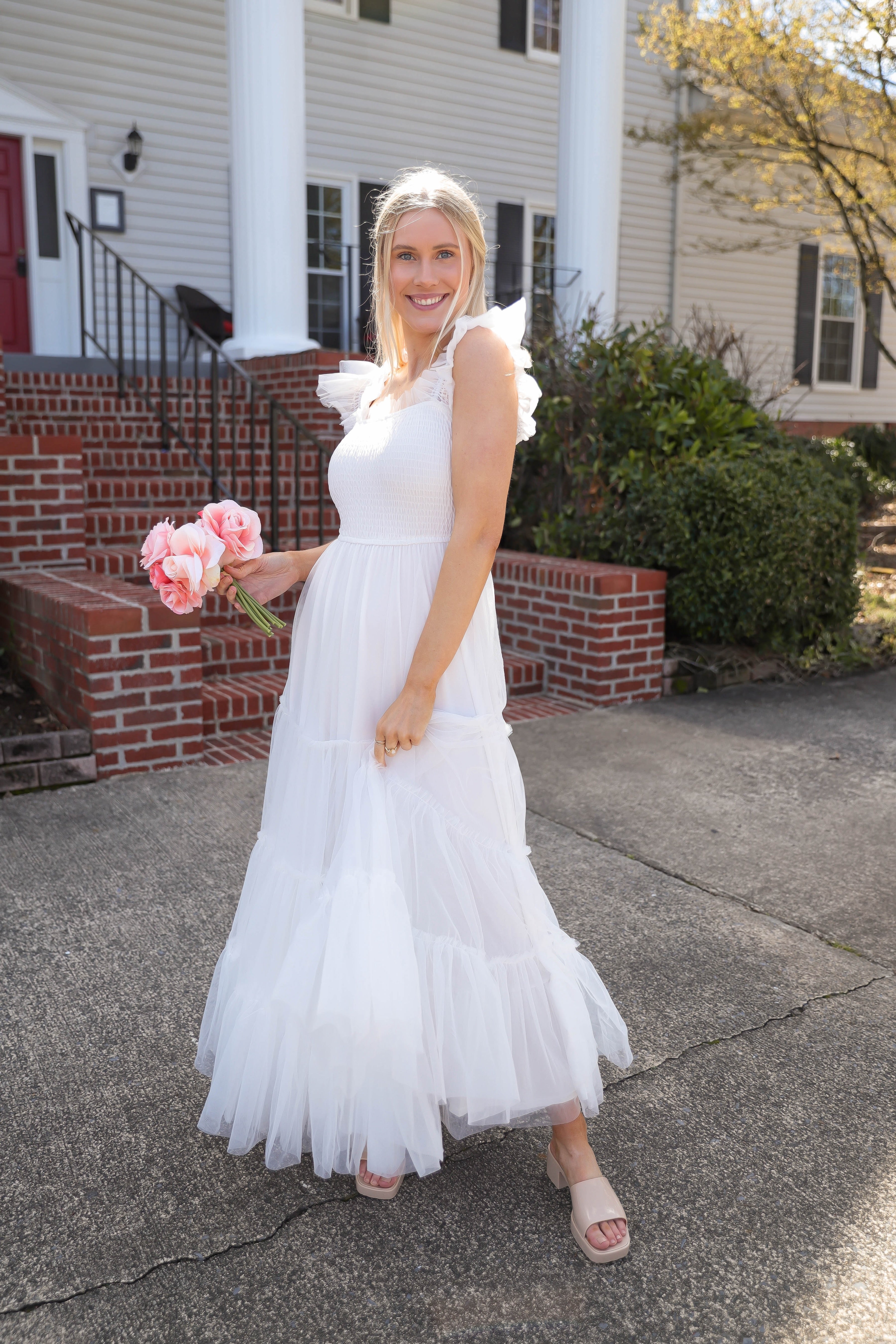 RESTOCK: She's Beauty & Grace Maxi Dress-White