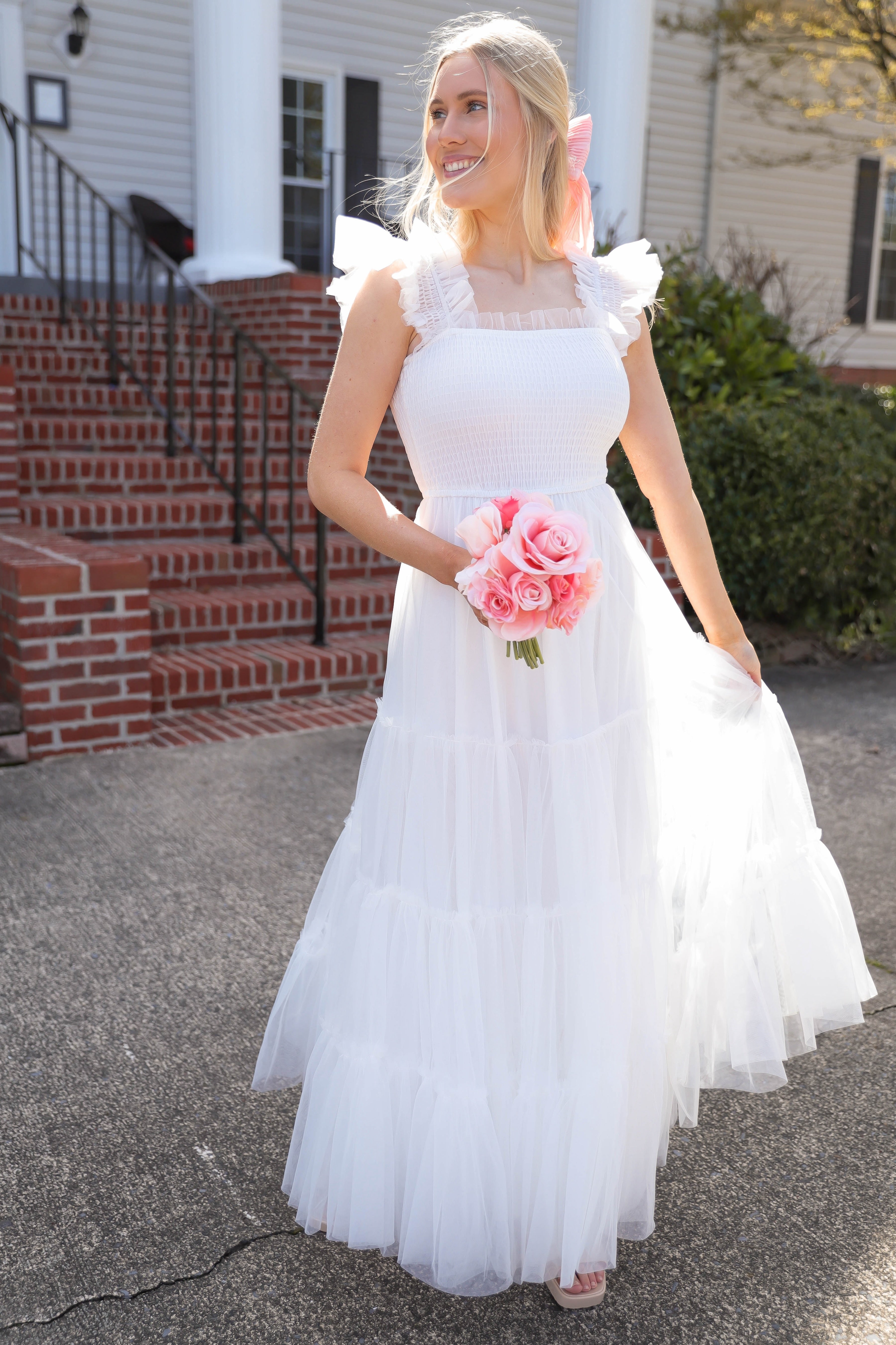 RESTOCK: She's Beauty & Grace Maxi Dress-White