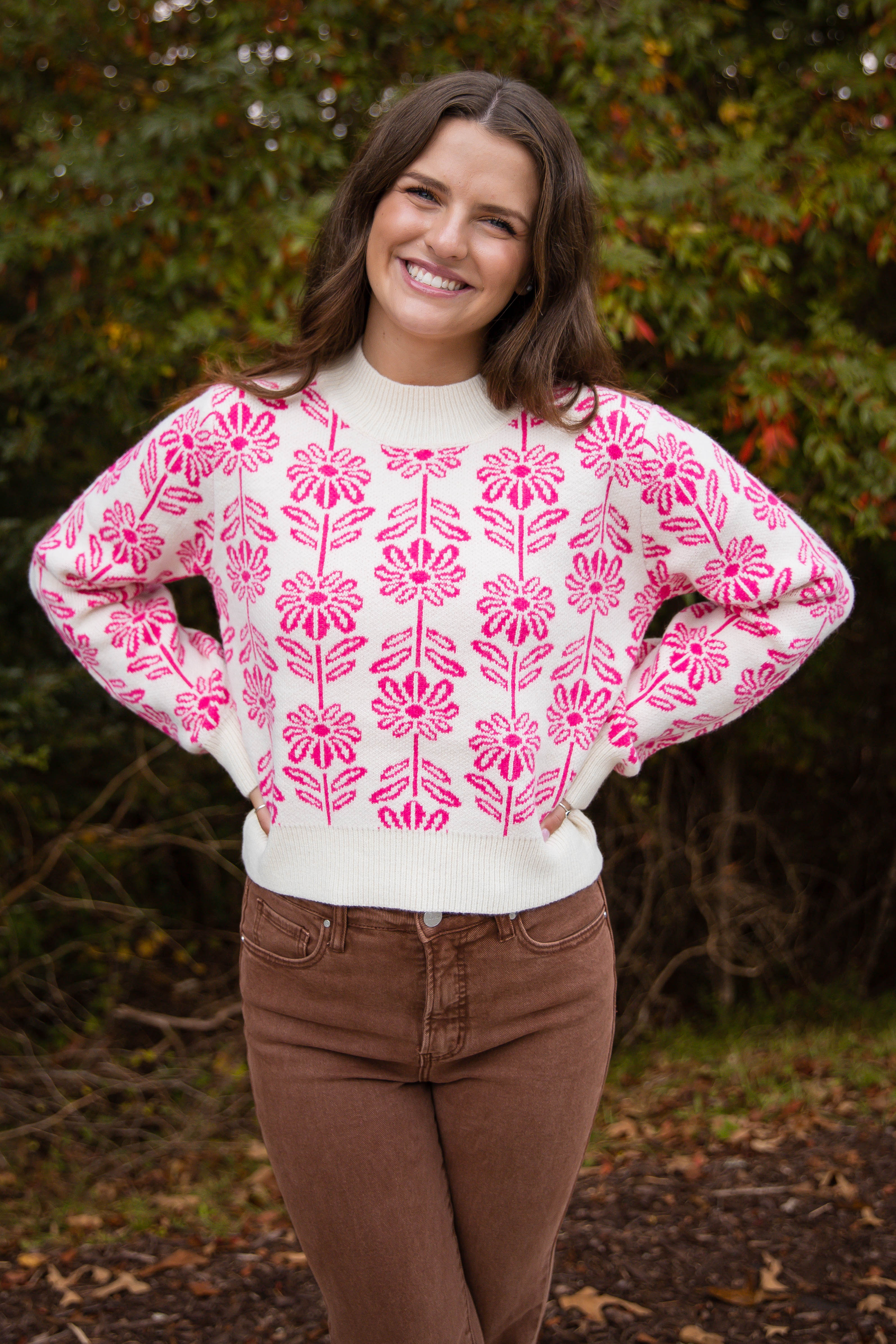 Power in Patience Sweater-Pink