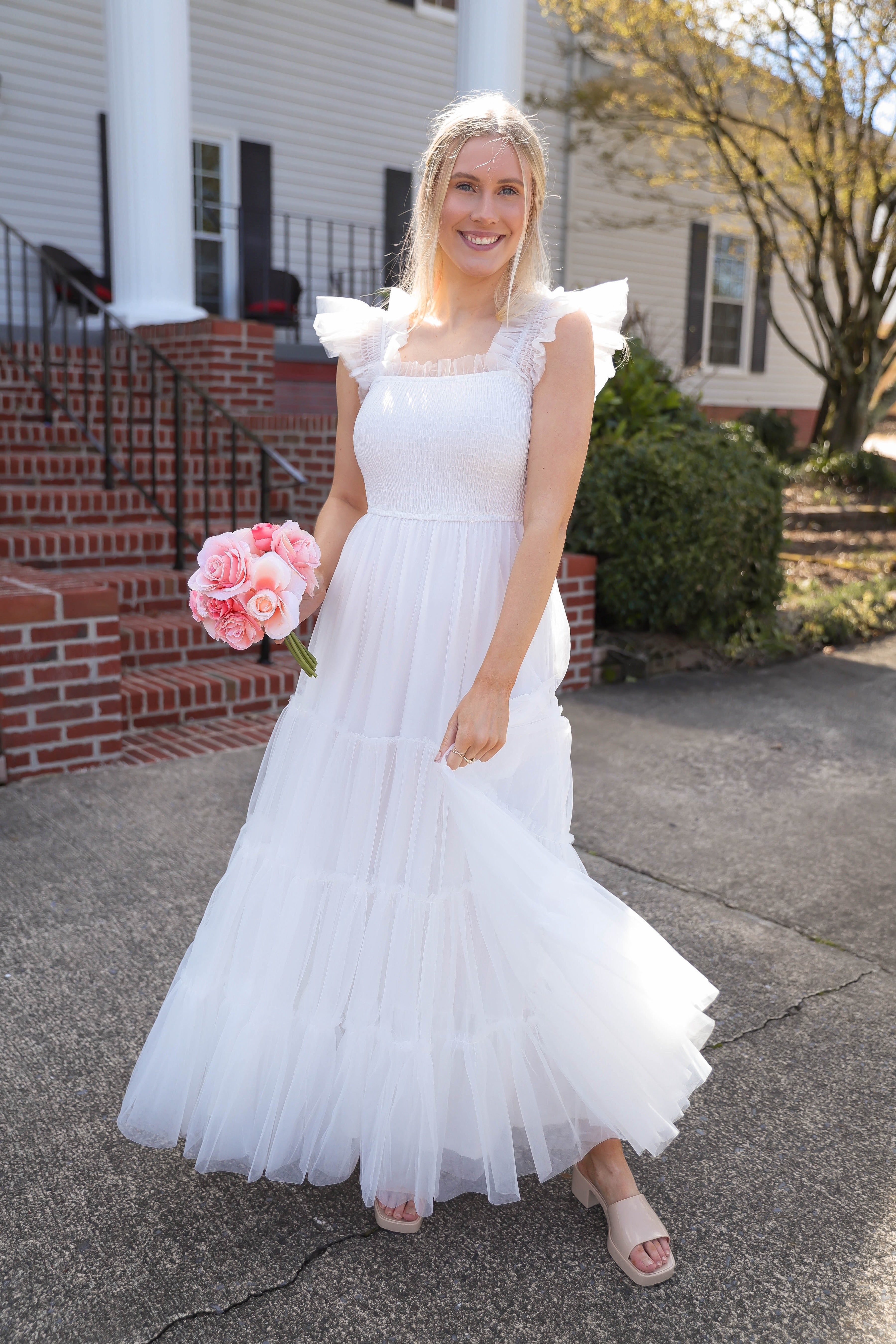 RESTOCK: She's Beauty & Grace Maxi Dress-White