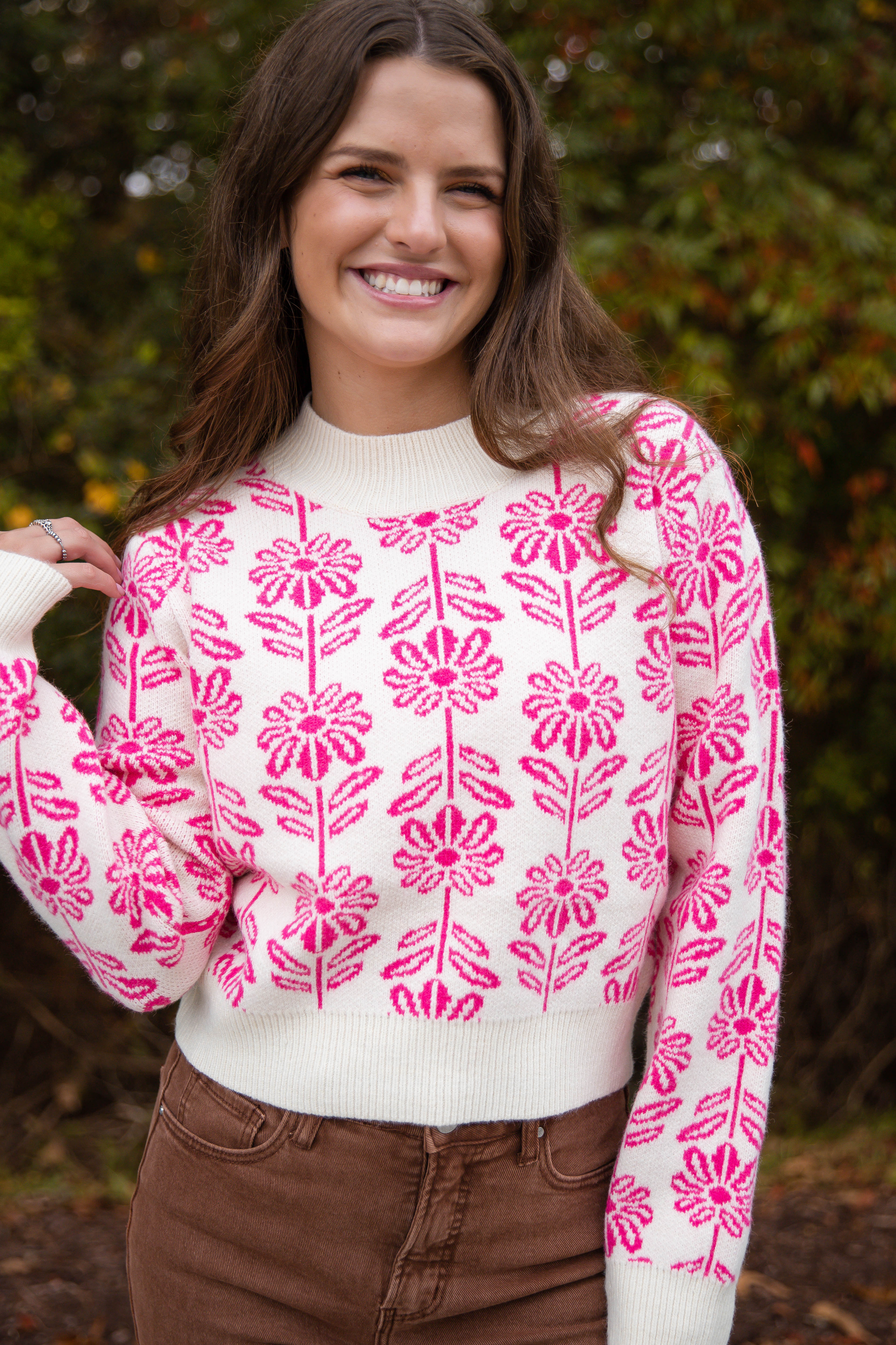 Power in Patience Sweater-Pink