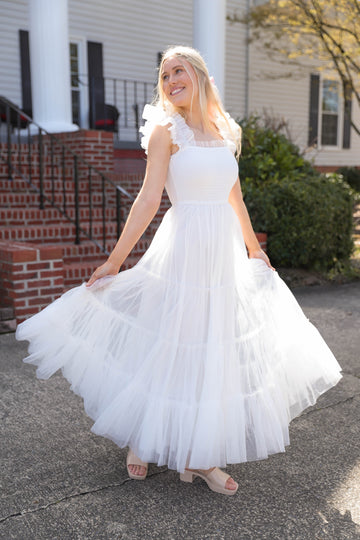 RESTOCK: She's Beauty & Grace Maxi Dress-White