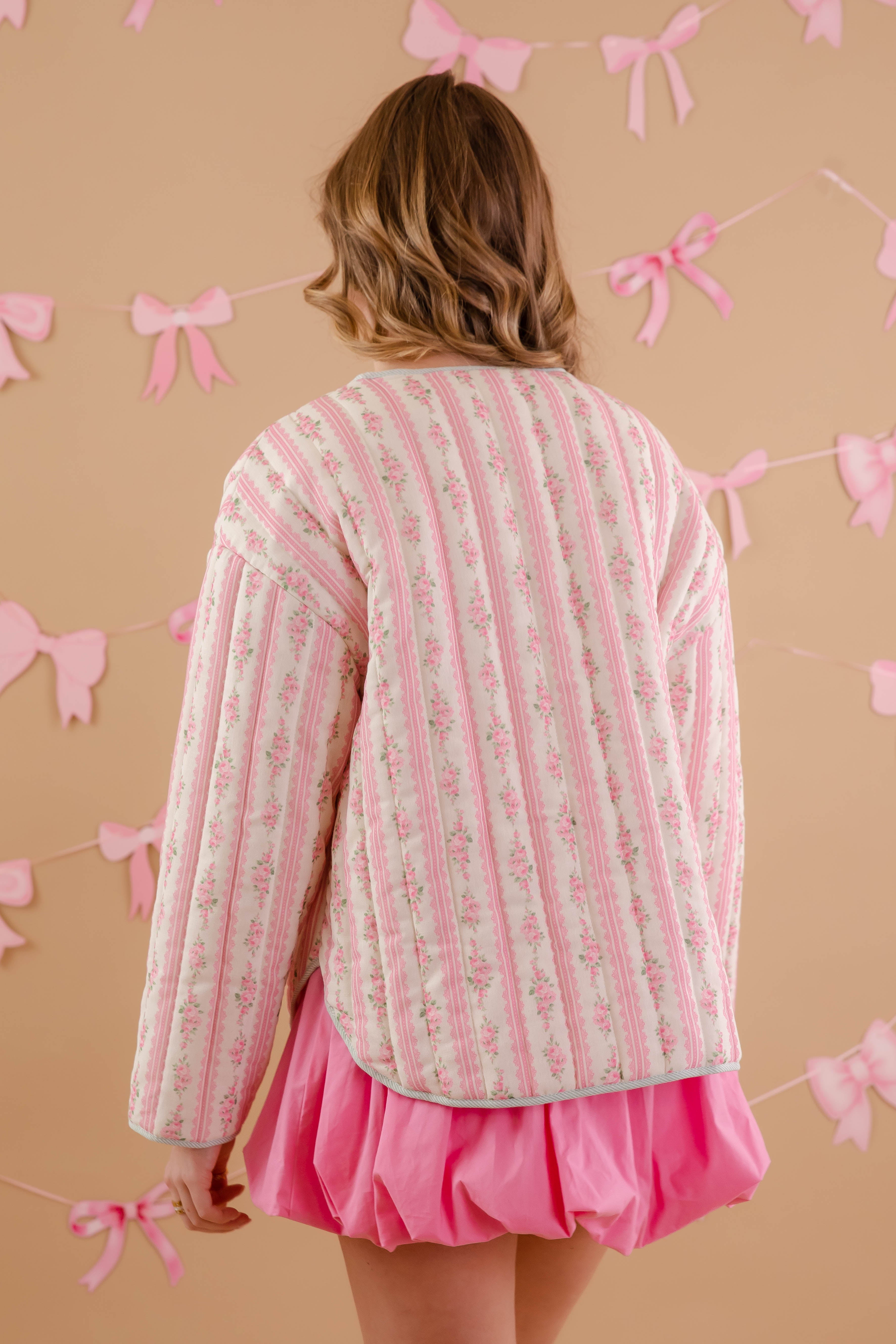 Sweet Spirit Quilted Jacket-Pink