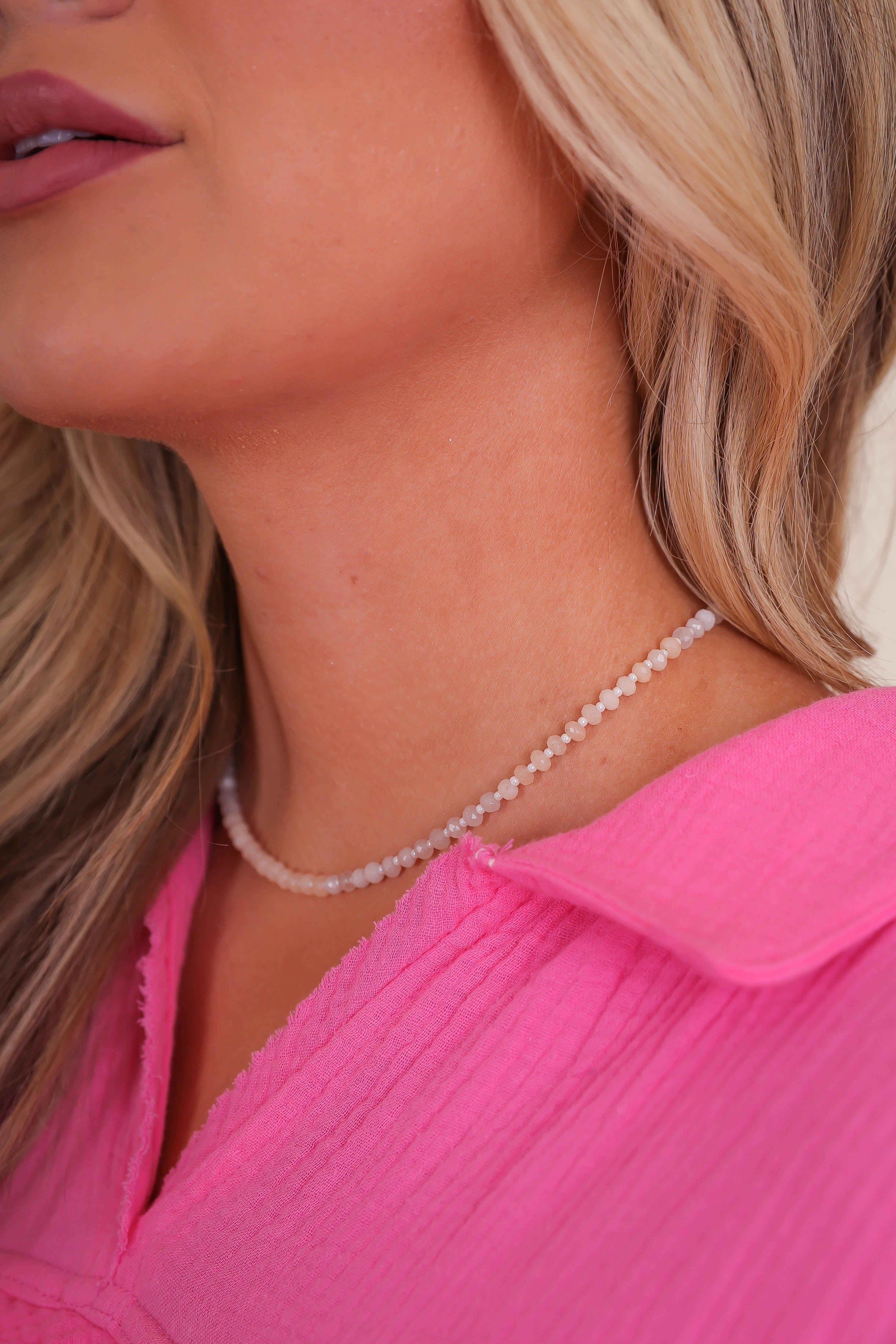 FINAL SALE: Shining With You Necklace-White