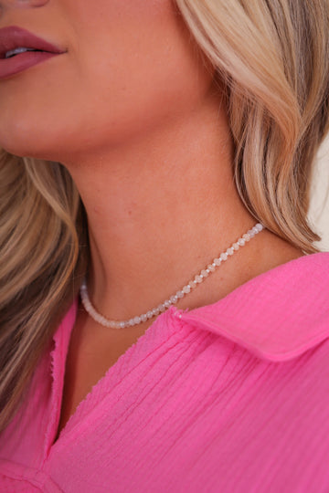 FINAL SALE: Shining With You Necklace-White