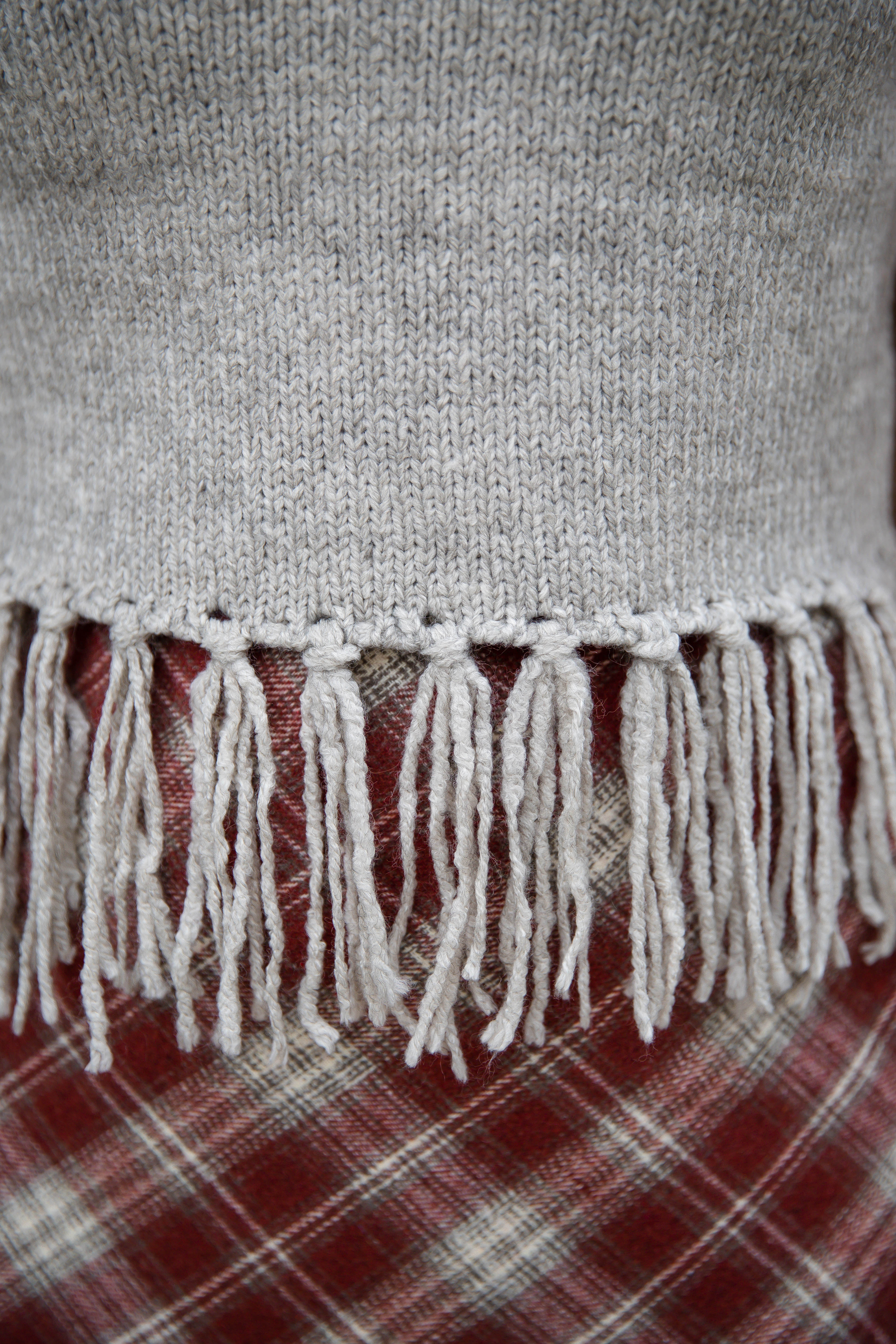 Not Superstitious Fringe Sweater