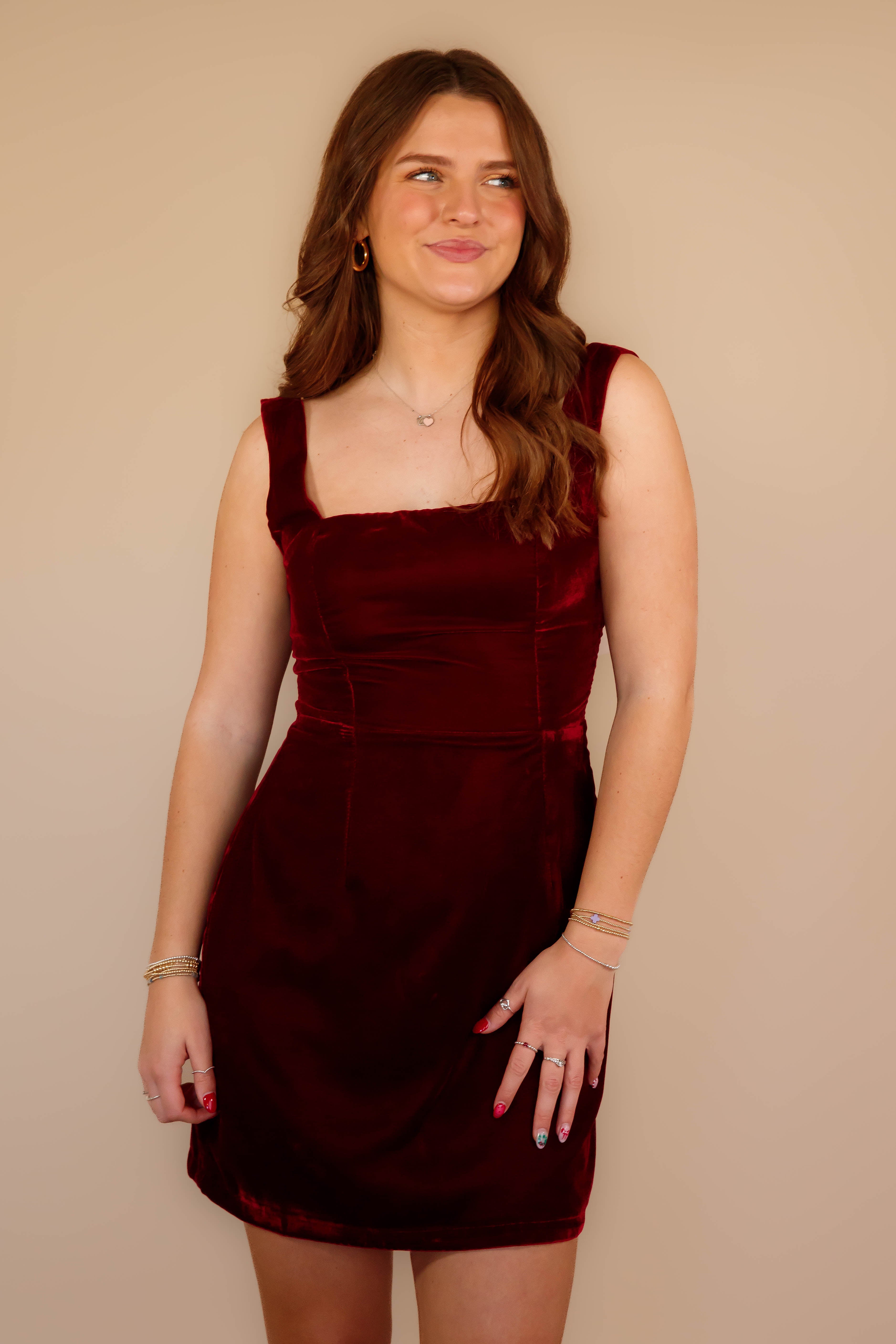 It's My Time Mini Dress-Wine