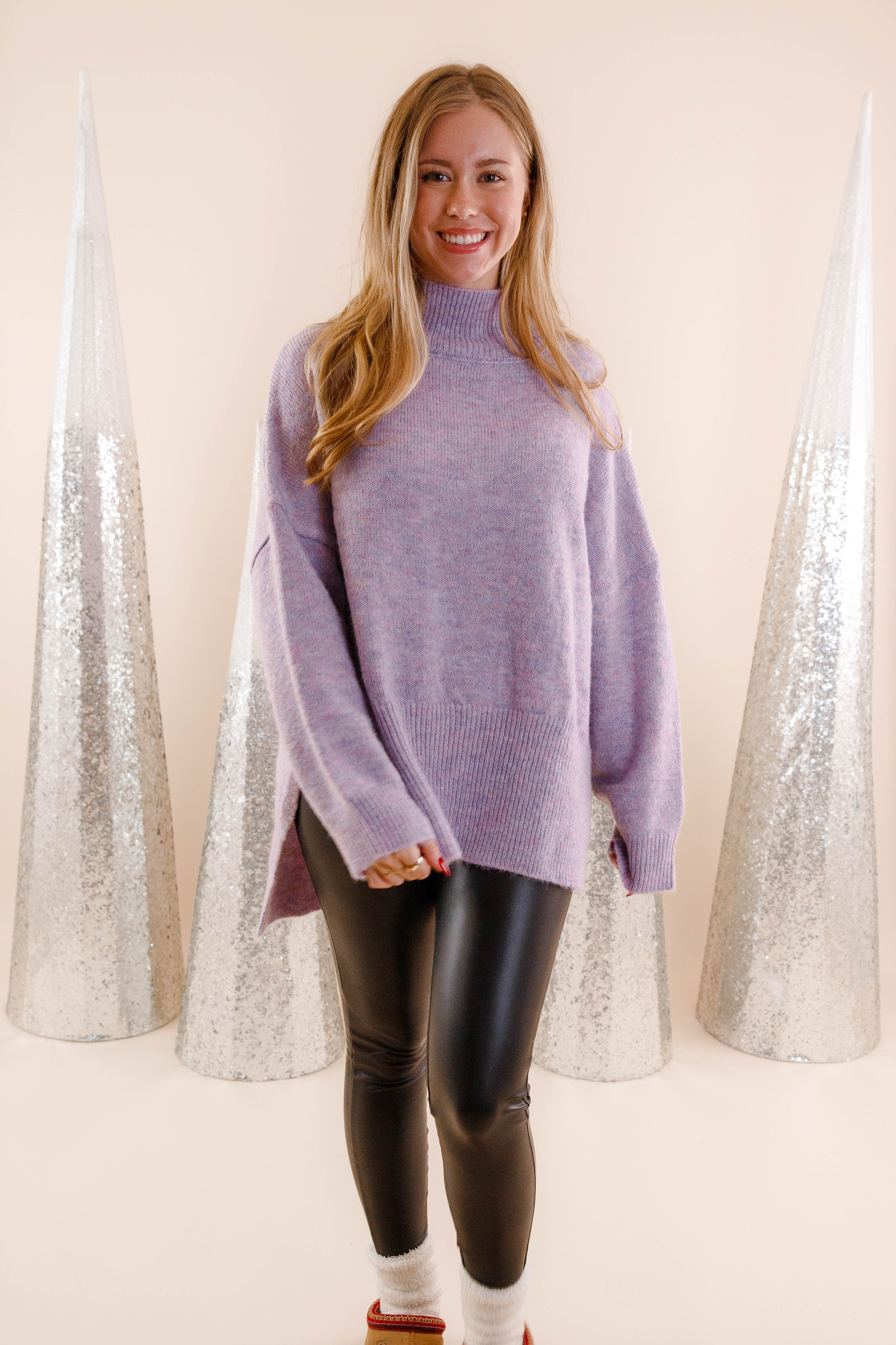 FINAL SALE: Cozy Activities Sweater-Lilac