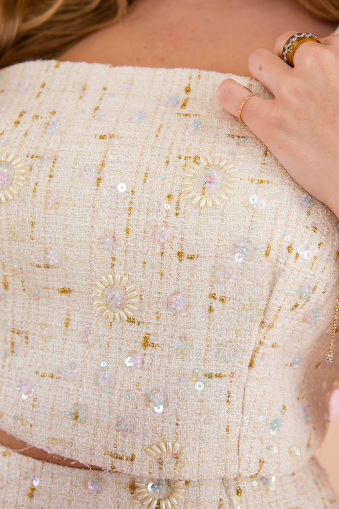 Dancing In the Moonlight Sequin Crop Top