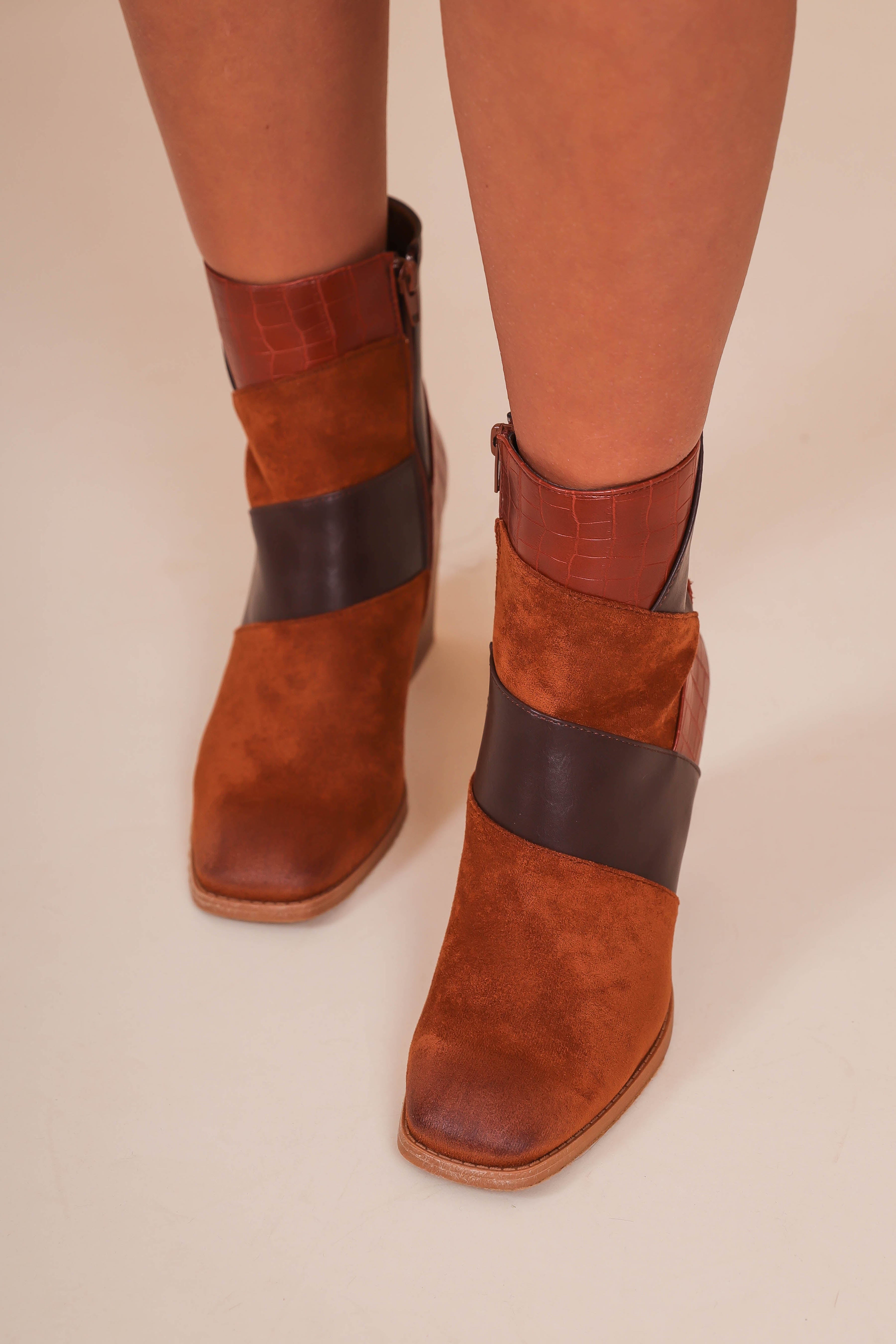 Cammy Ankle Booties-Whisky