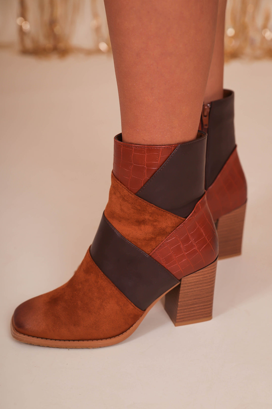 Cammy Ankle Booties-Whisky