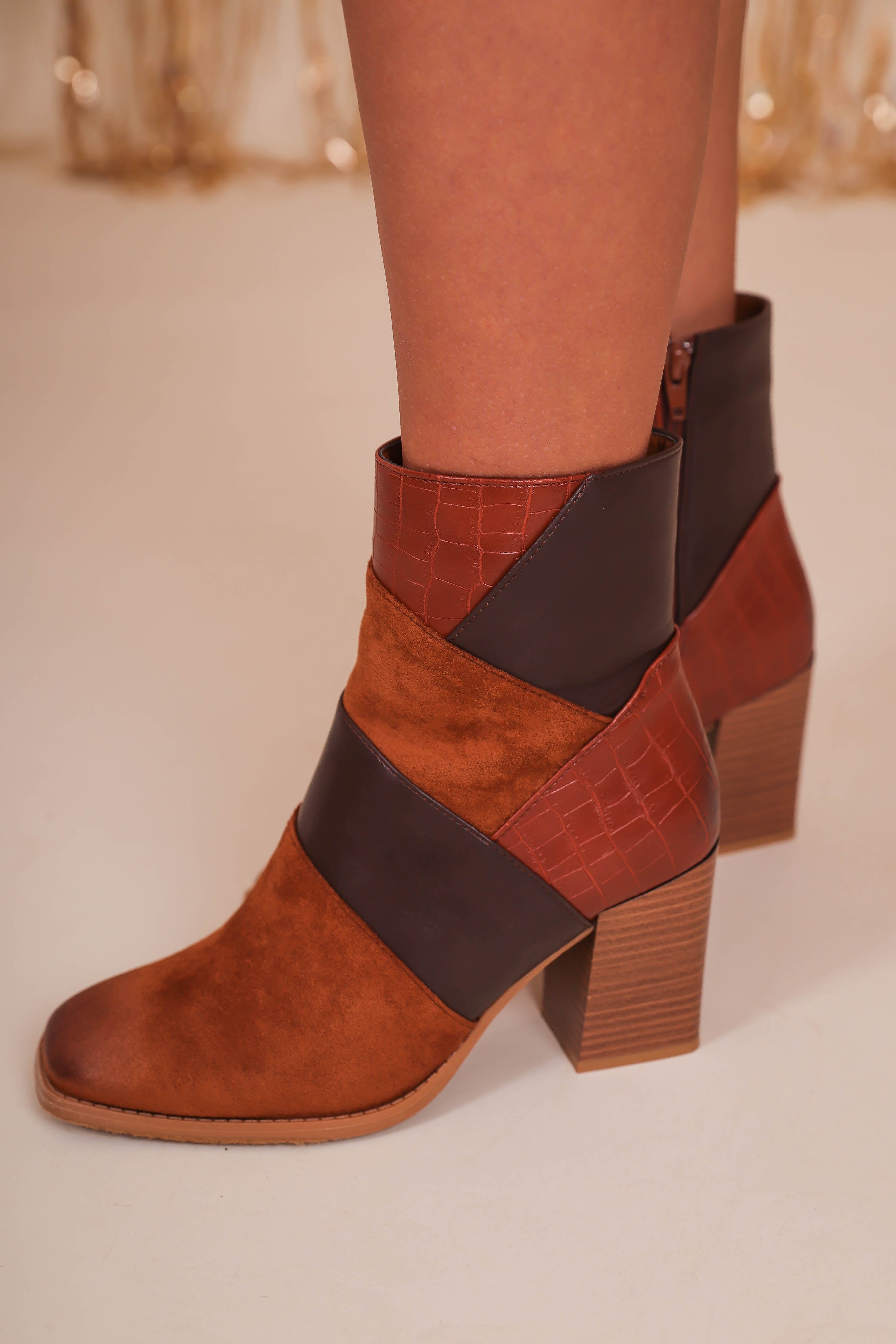 Cammy Ankle Booties-Whisky