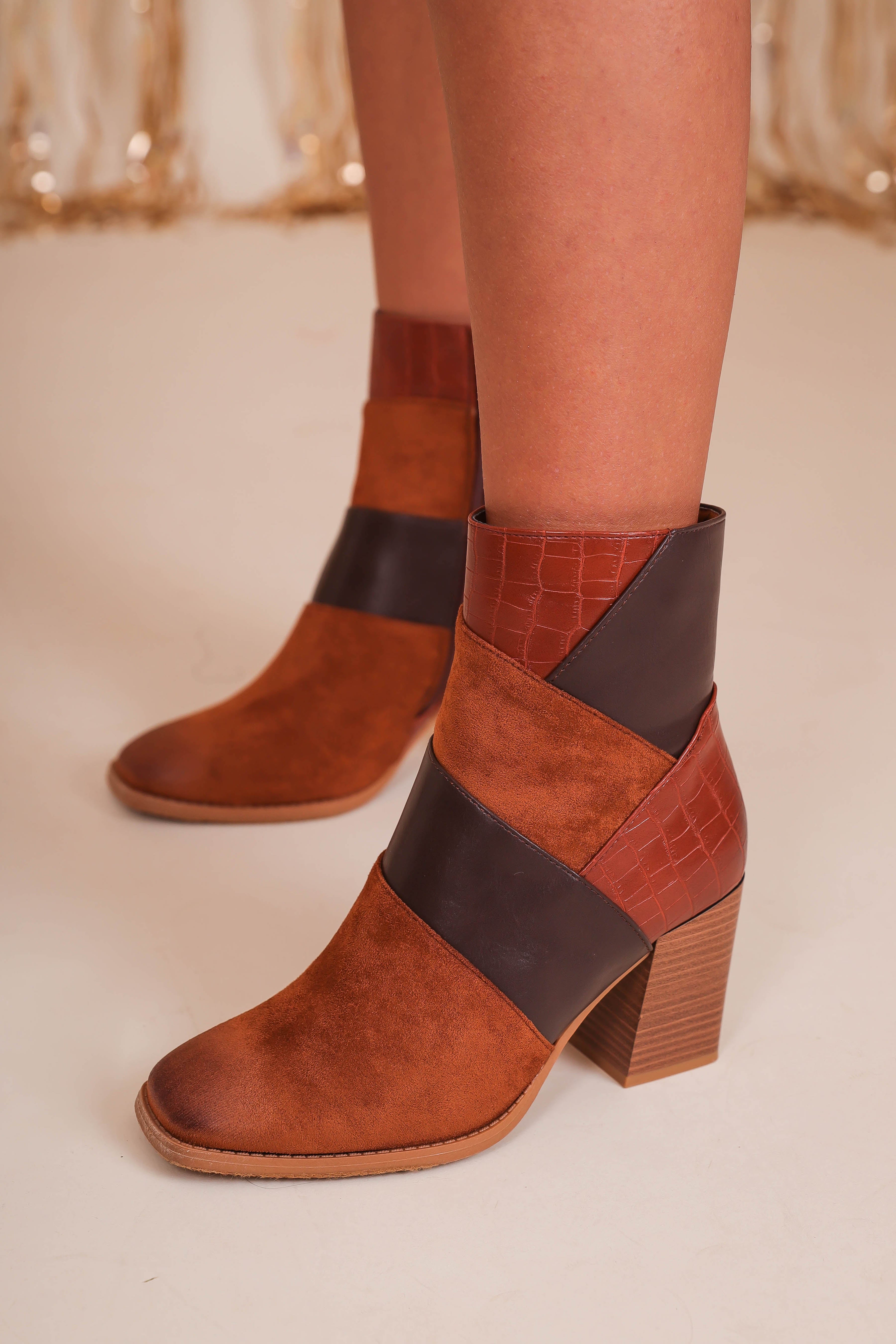 Cammy Ankle Booties-Whisky