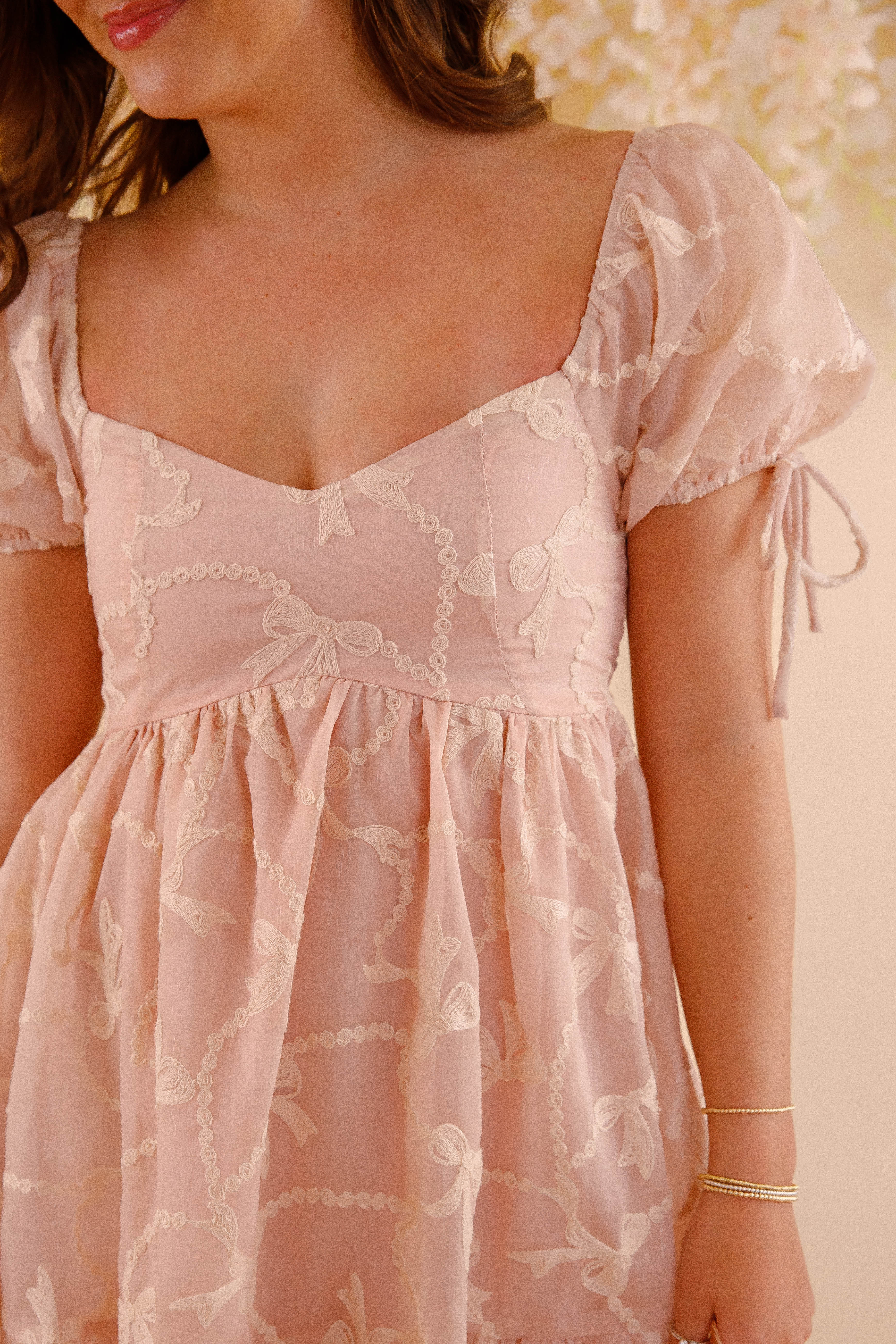 Youthful Elegance Bow Dress