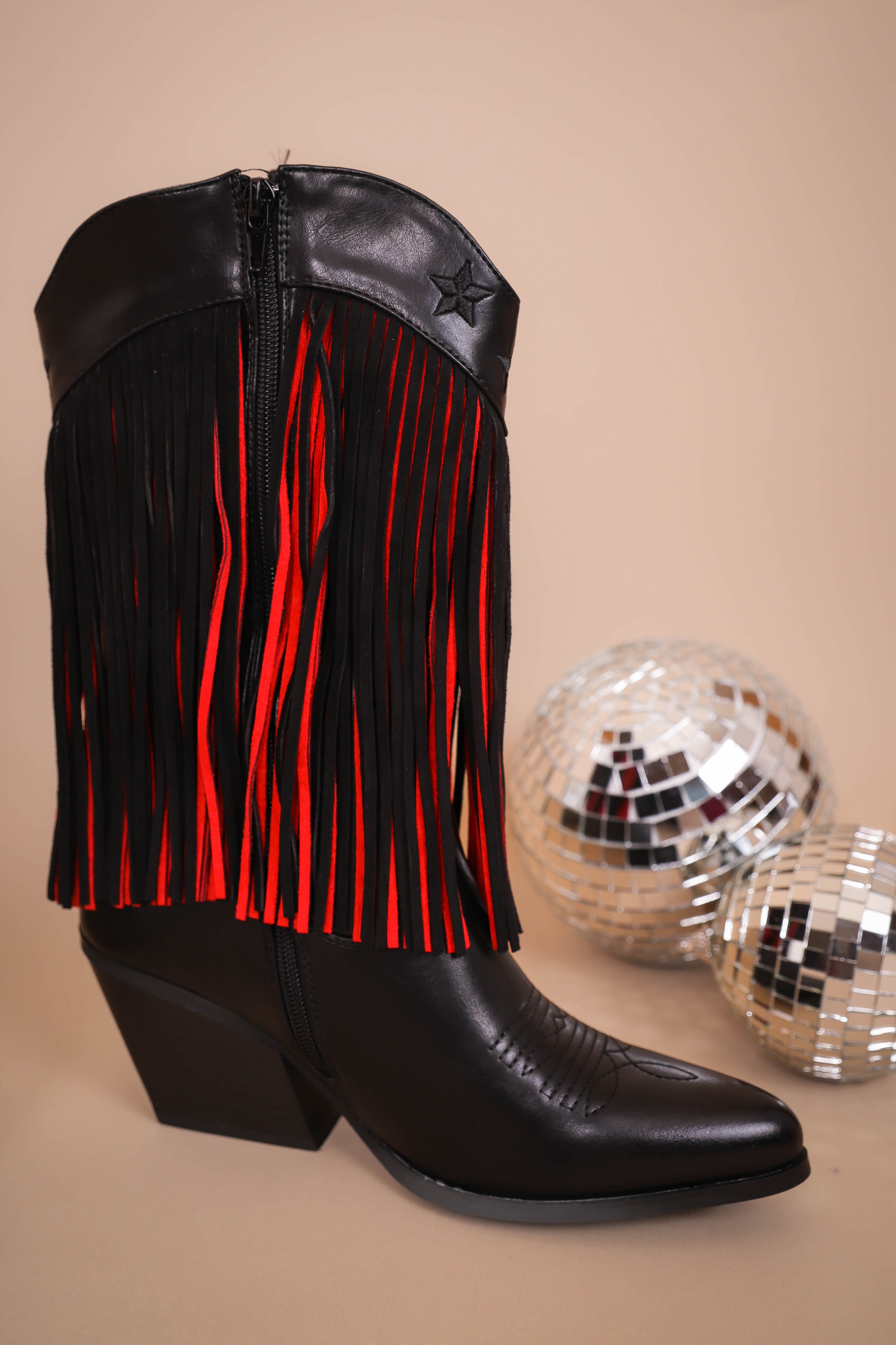Megan Western Fringe Boots