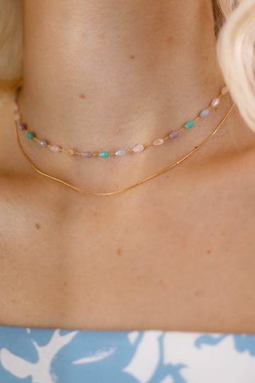 FINAL SALE: Keep You Mine Necklace-Blush