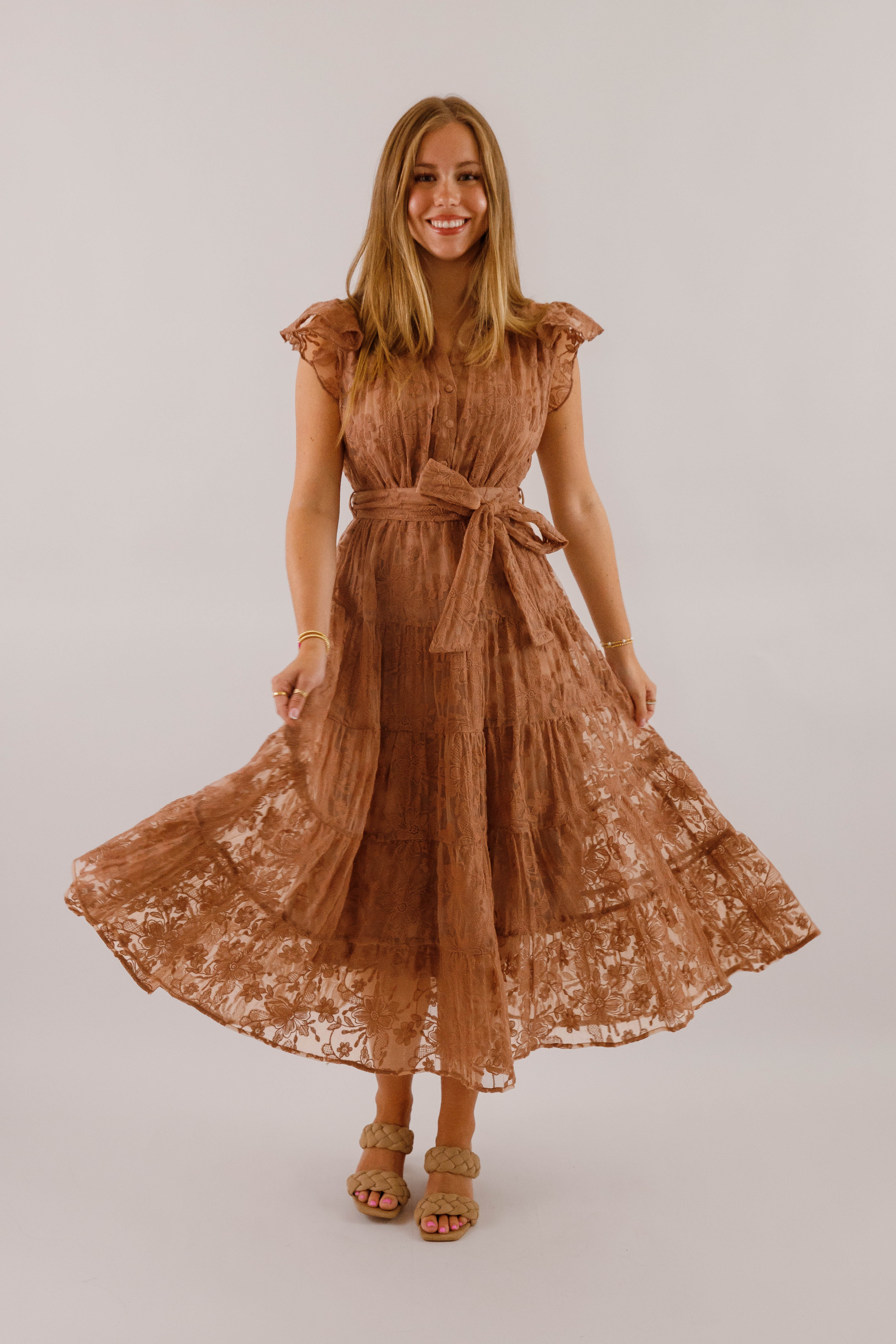 The Small Details Midi Dress-Mocha