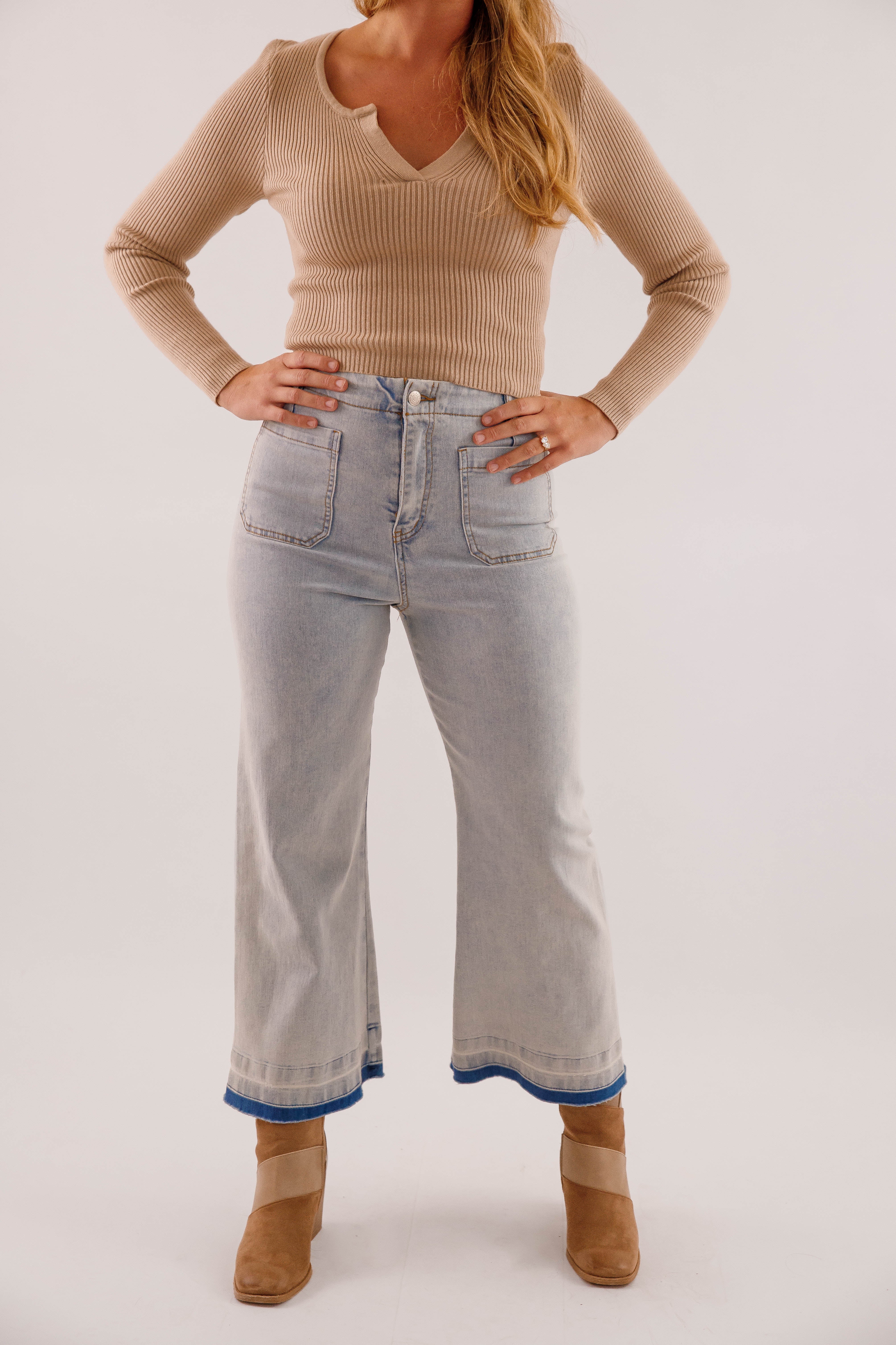 Faded Details Denim