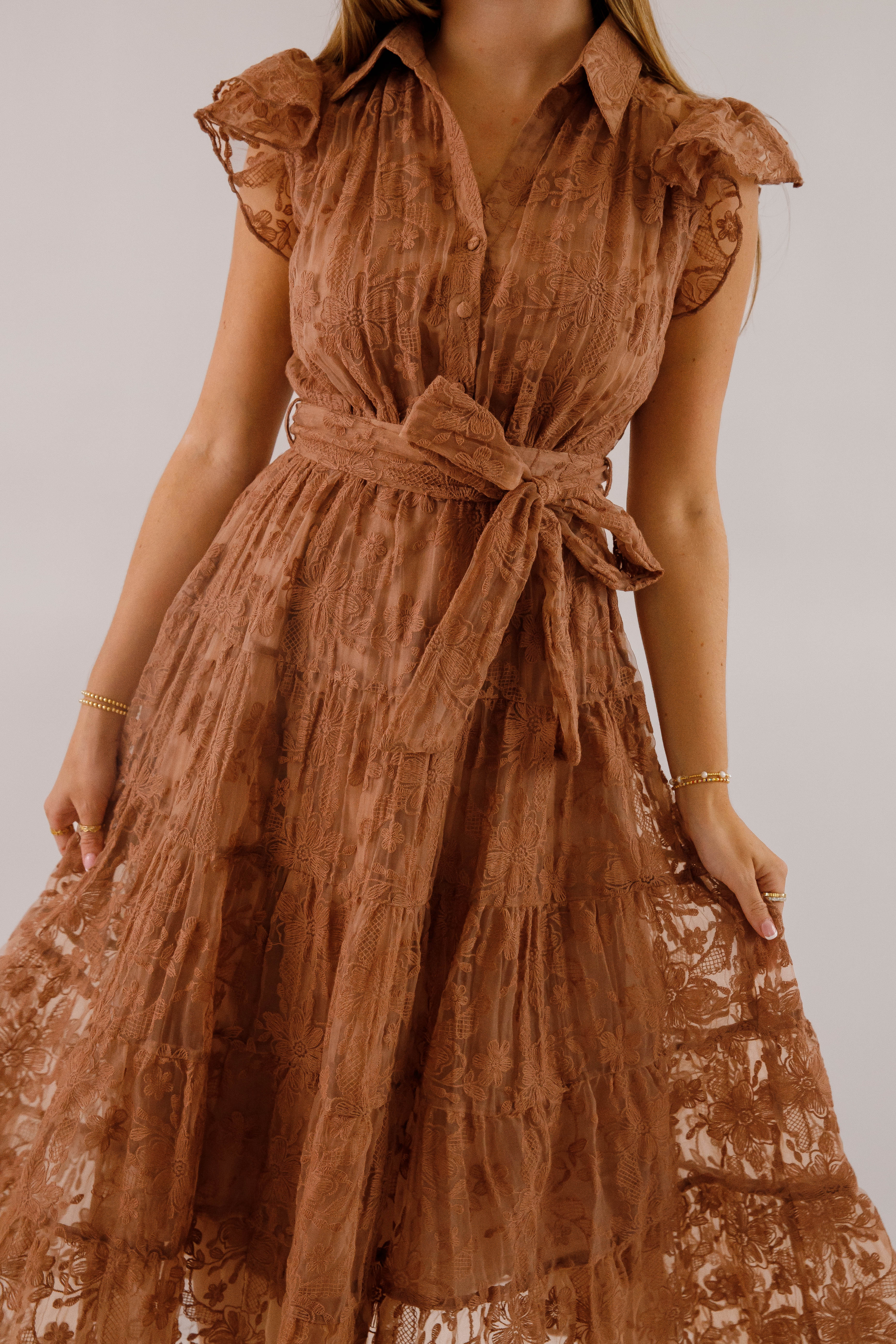 The Small Details Midi Dress-Mocha