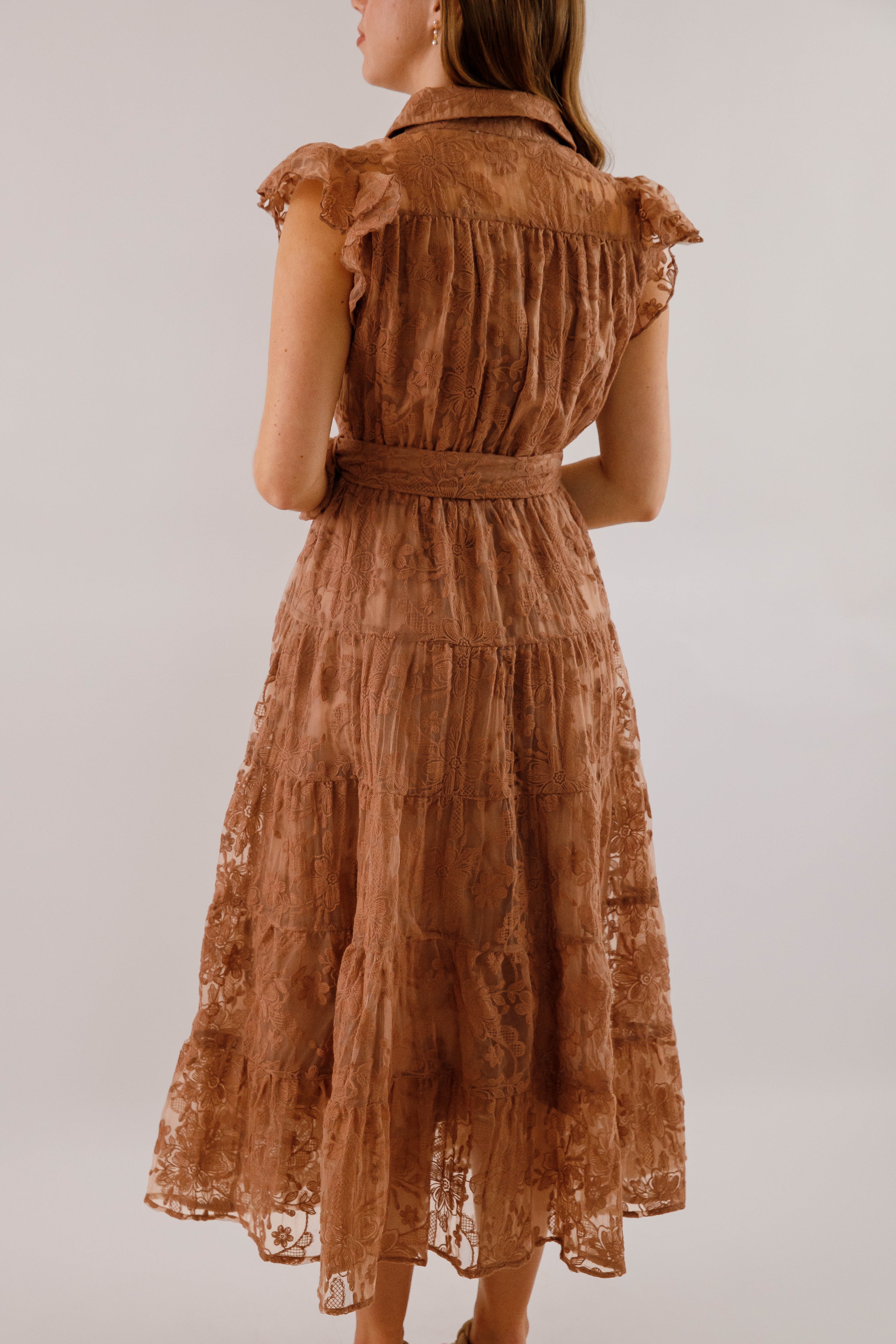 The Small Details Midi Dress-Mocha