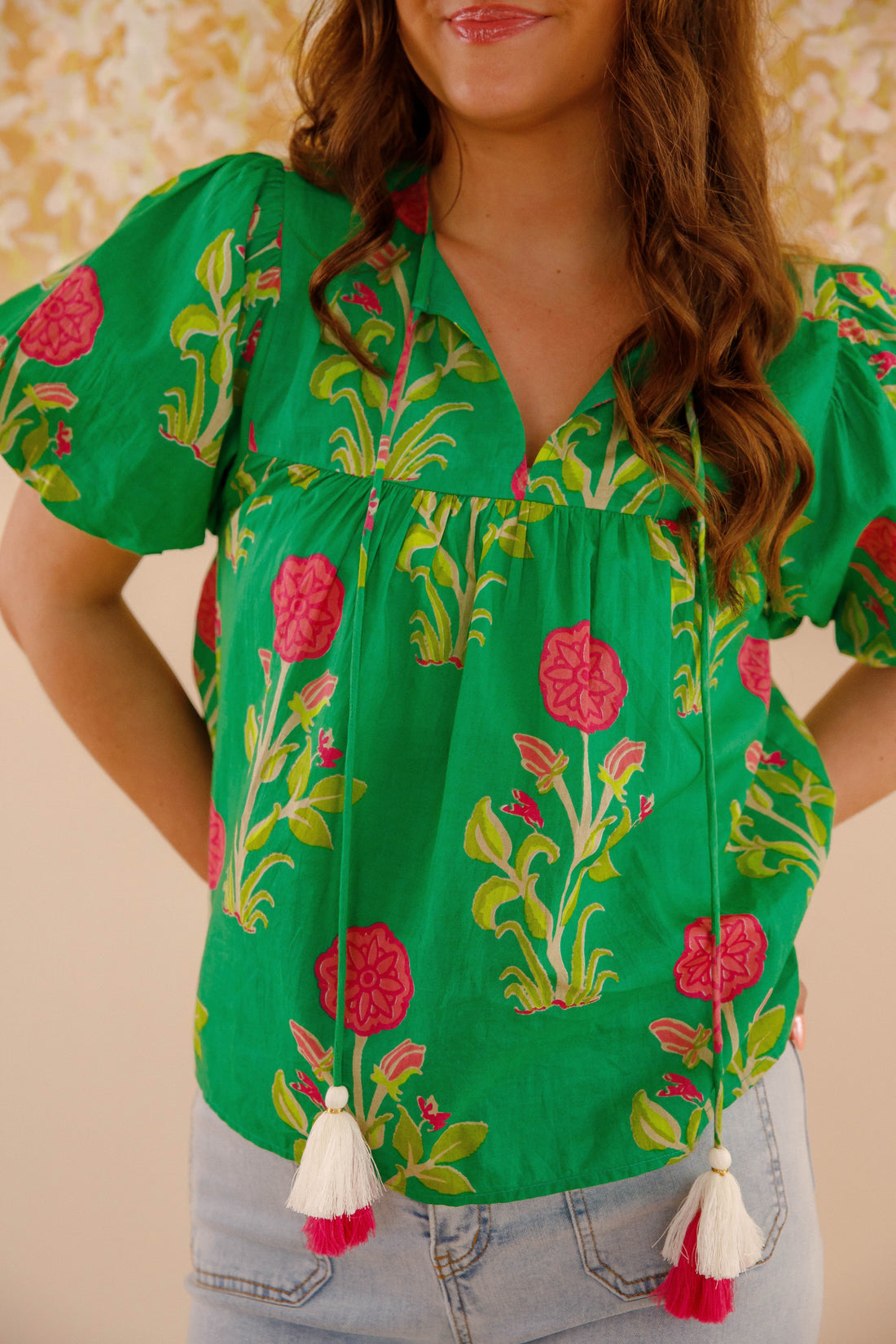 On The Move Blouse-Green