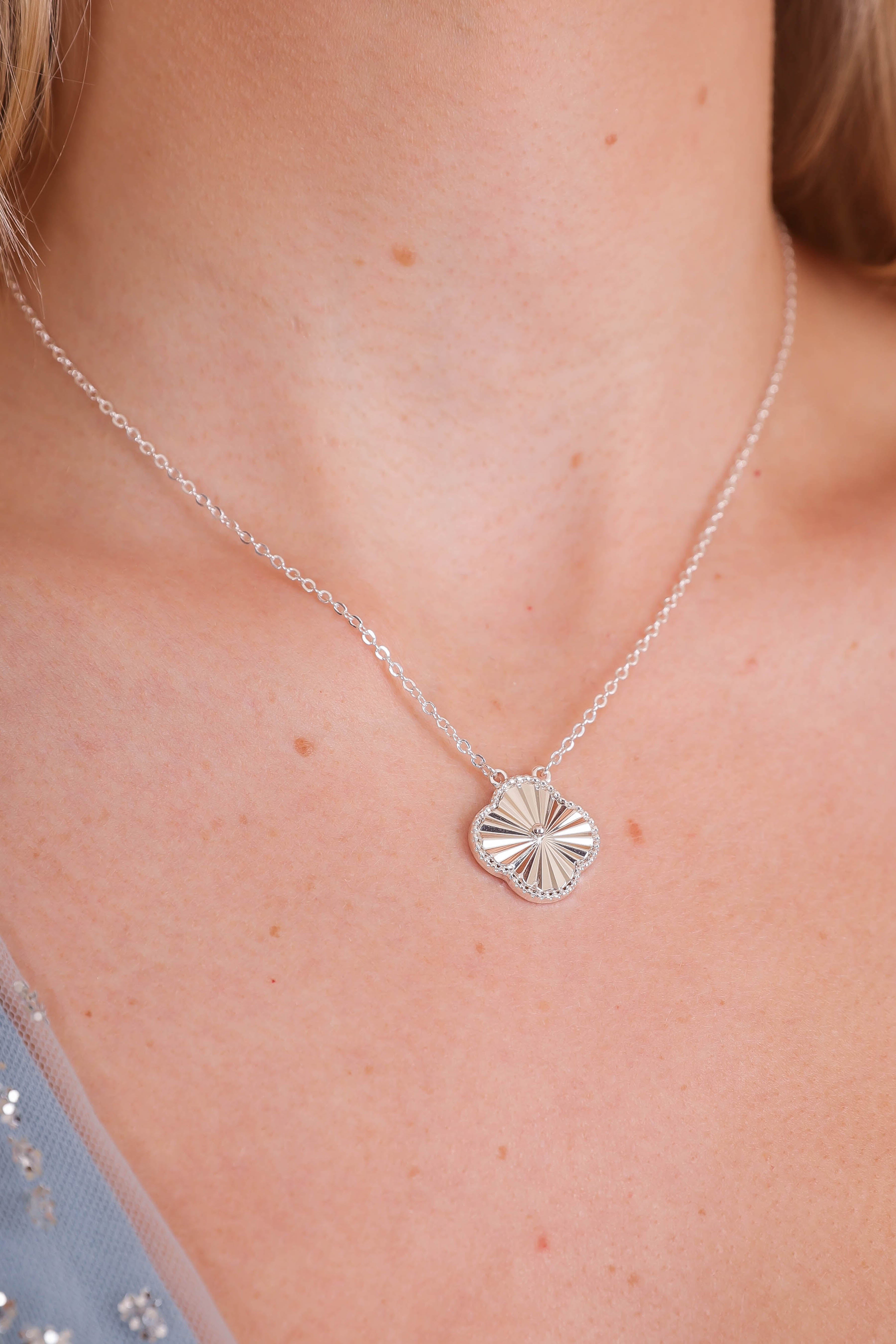 FINAL SALE: Living Glamorously Necklace-Silver