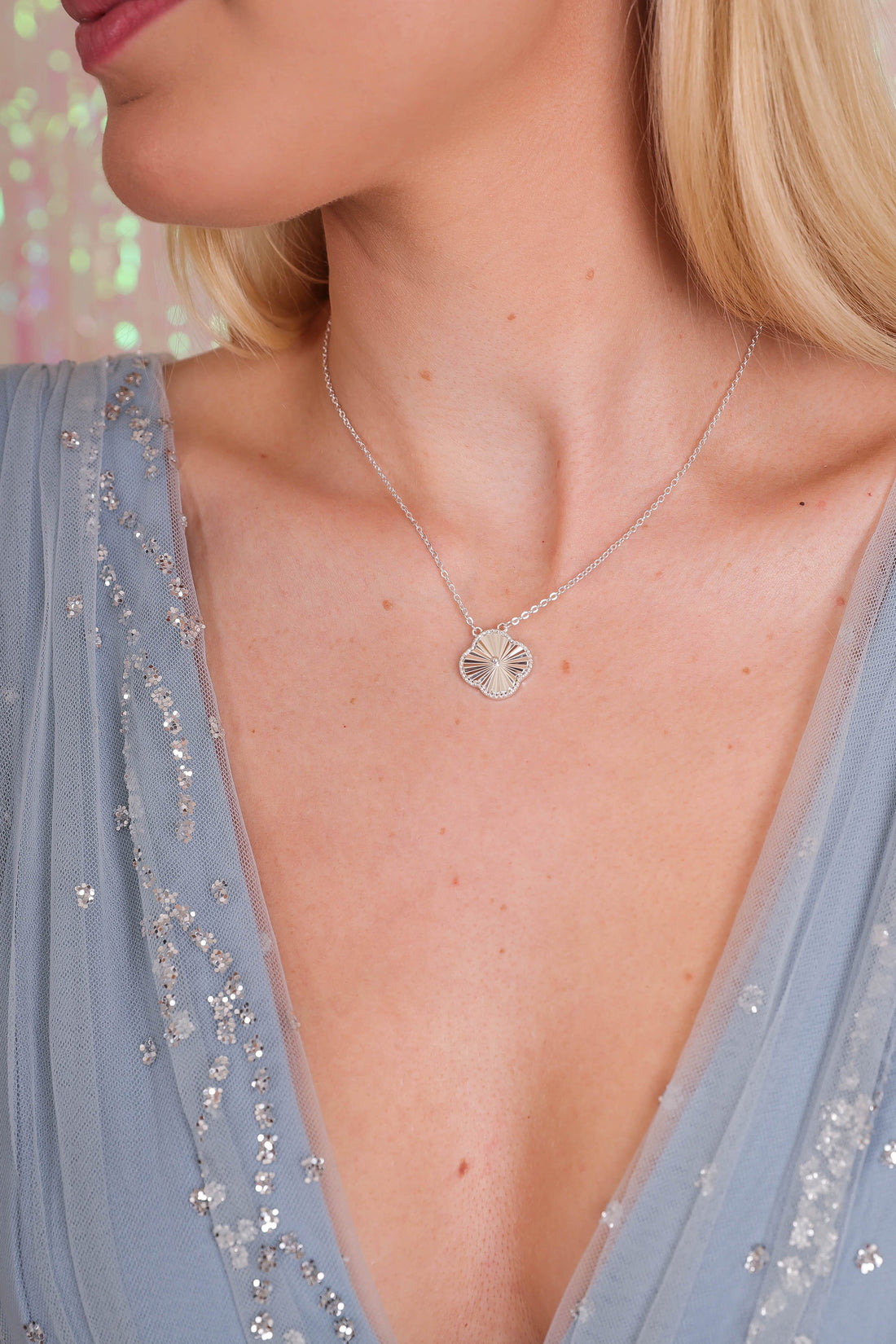 FINAL SALE: Living Glamorously Necklace-Silver