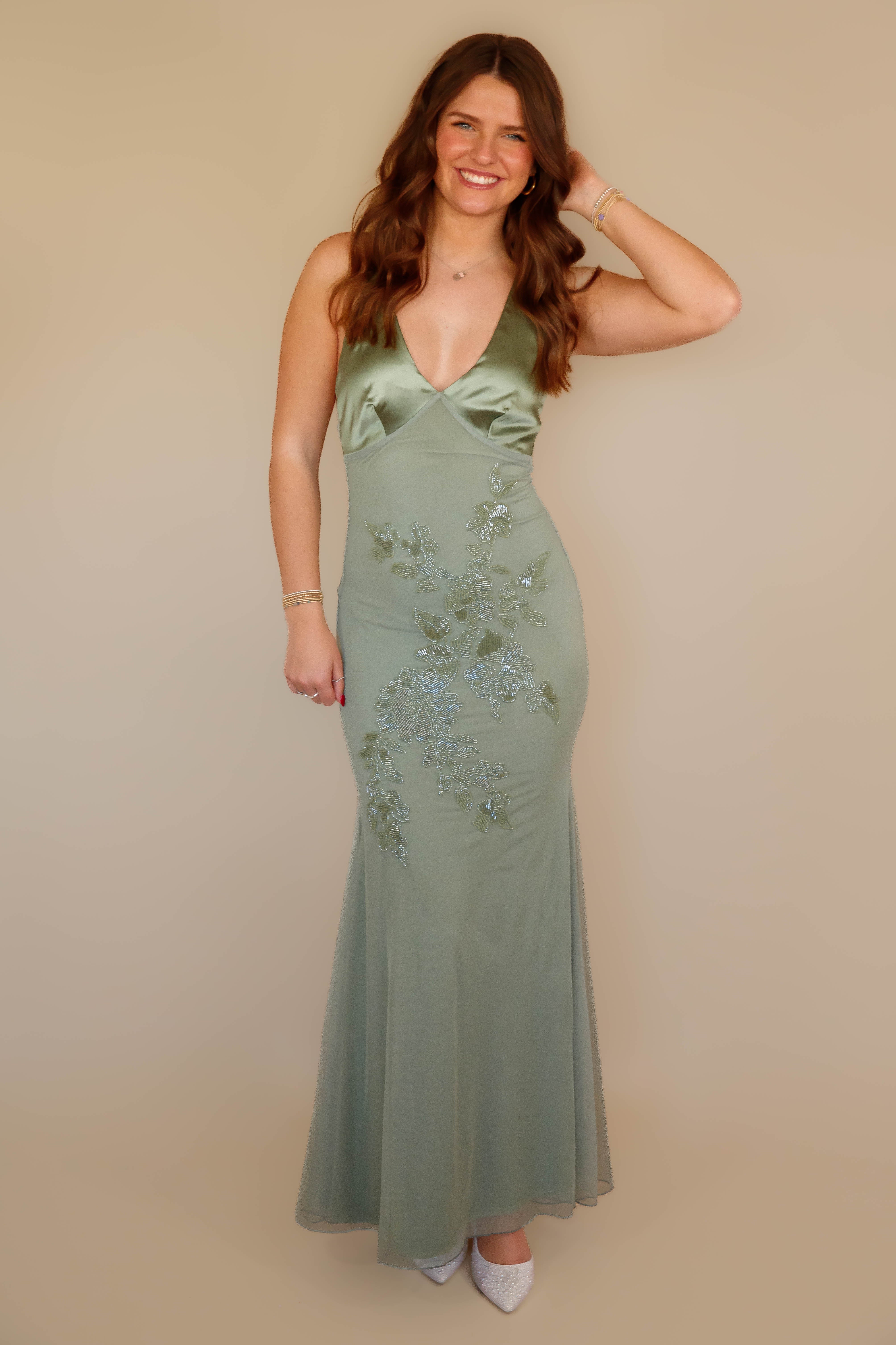 Time To Flourish Beaded Maxi Dress