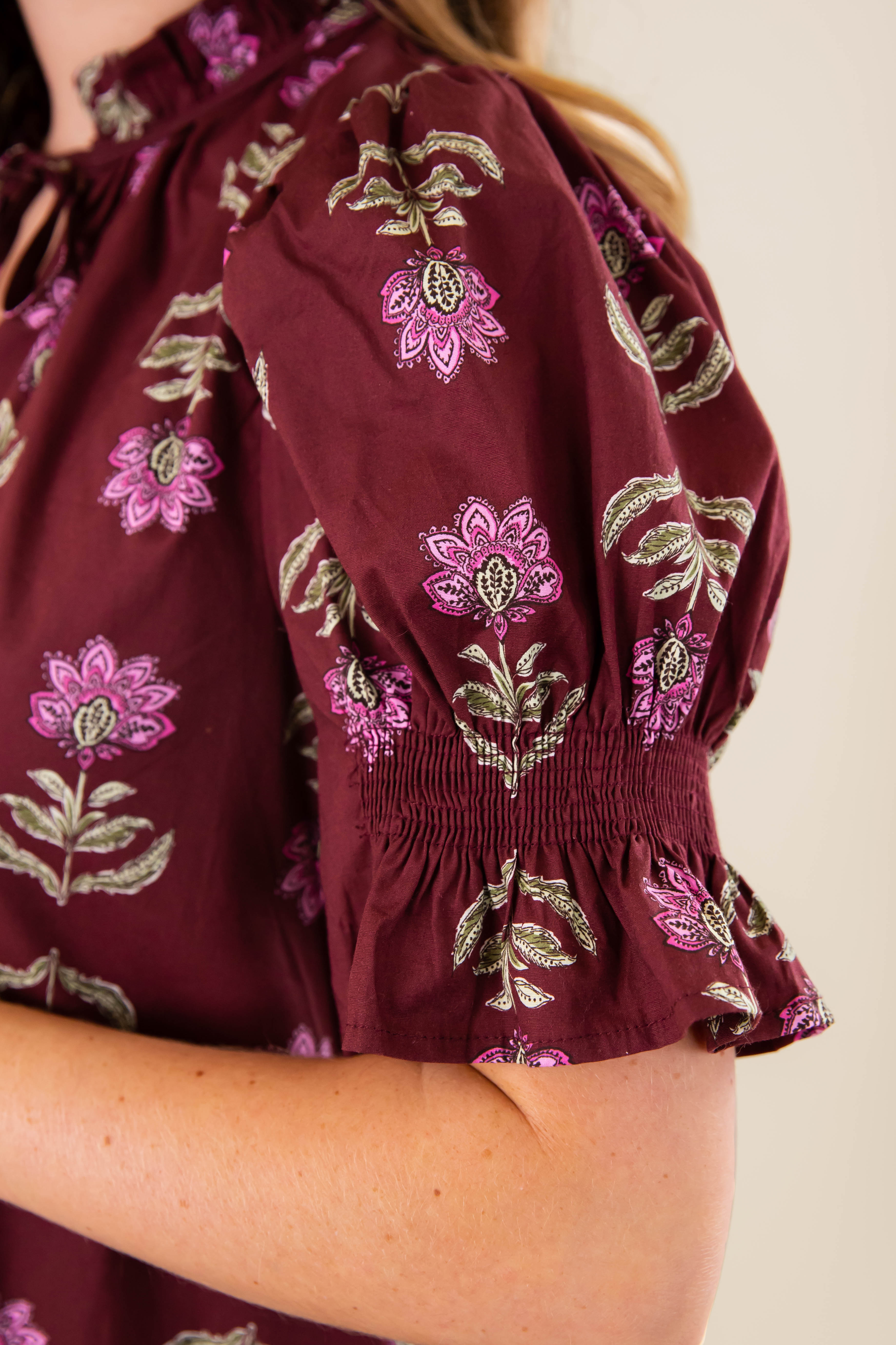 What I Imagined Dress-Burgundy