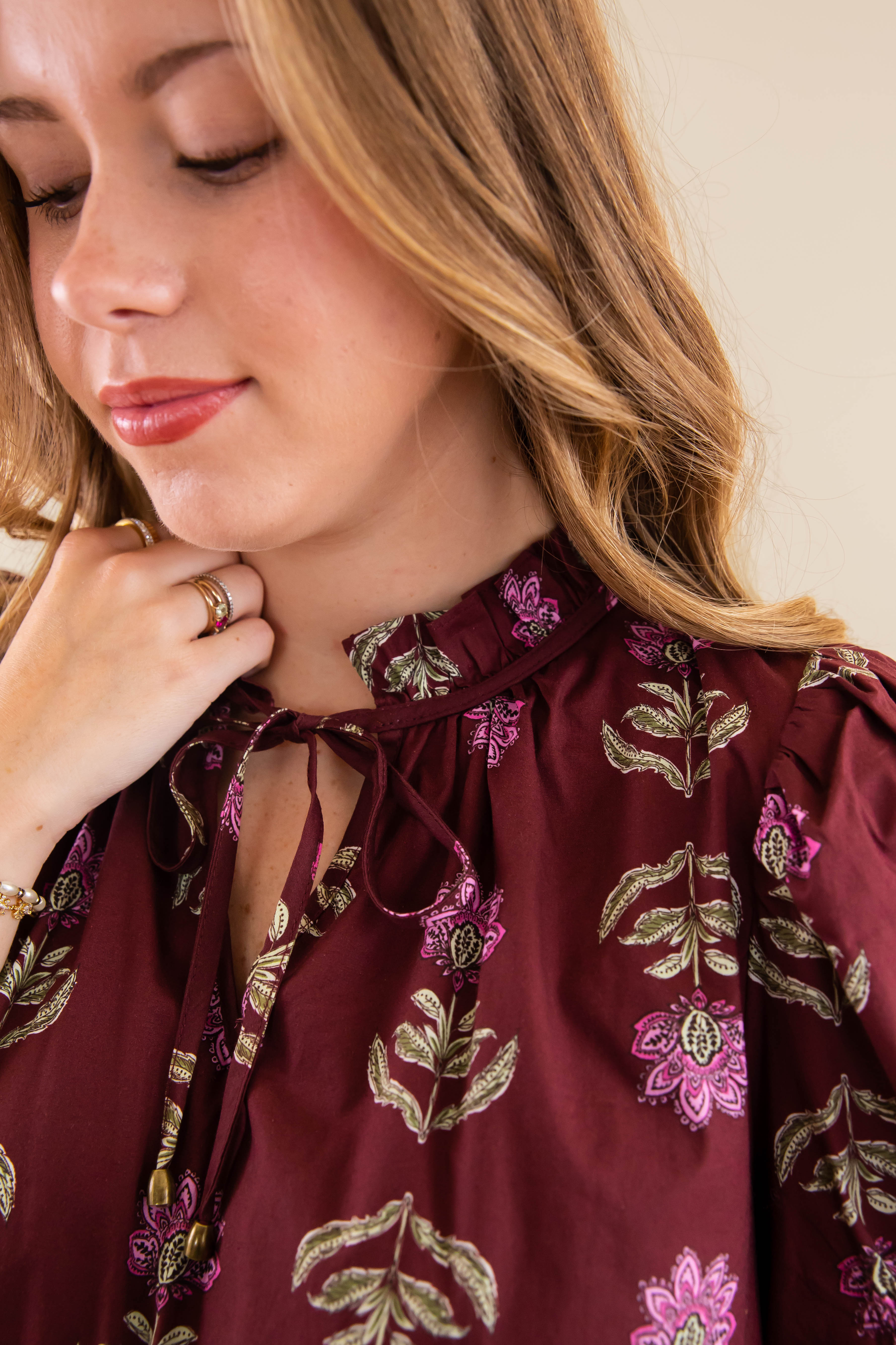 What I Imagined Dress-Burgundy