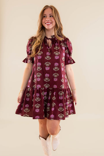 What I Imagined Dress-Burgundy