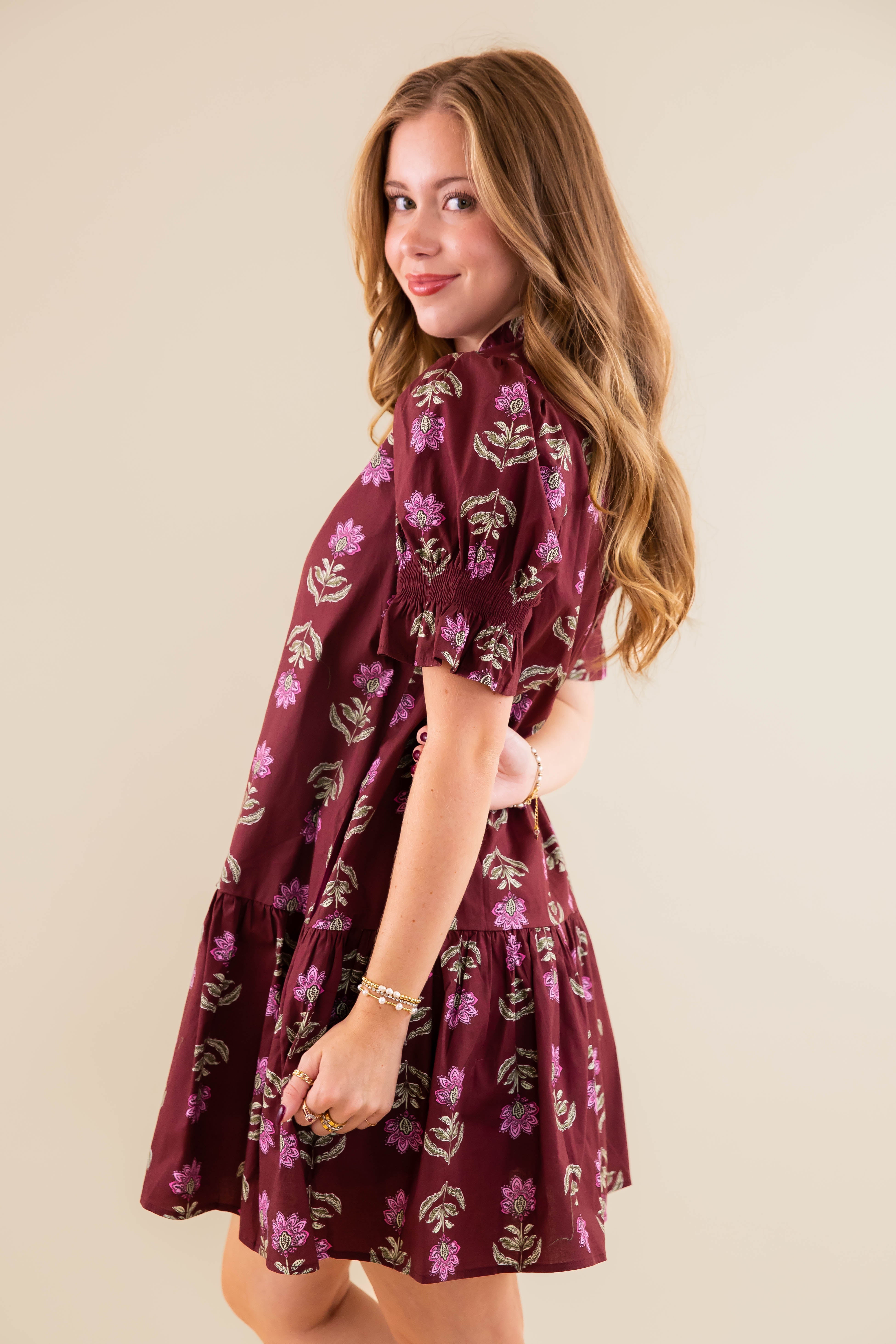 What I Imagined Dress-Burgundy