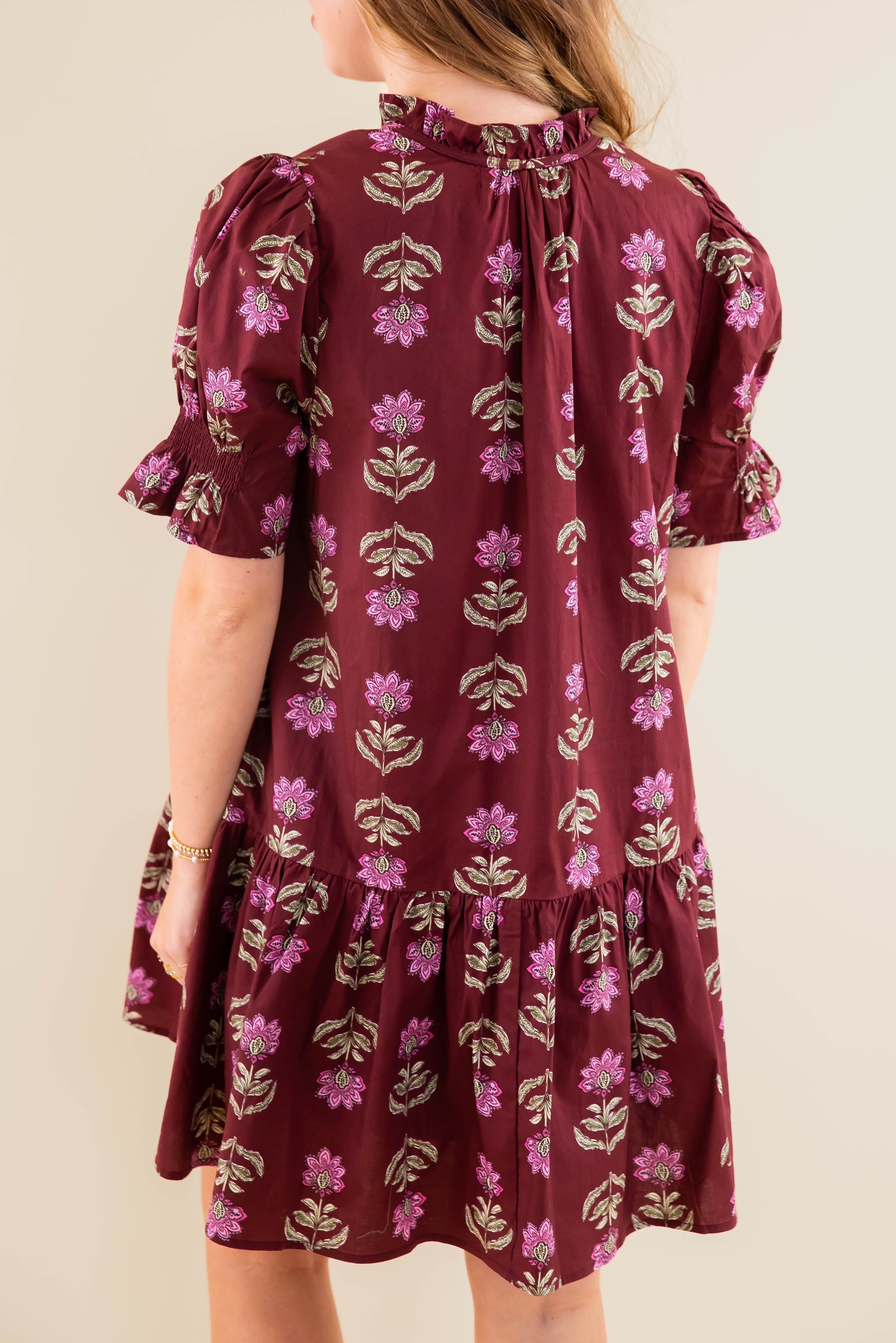 What I Imagined Dress-Burgundy