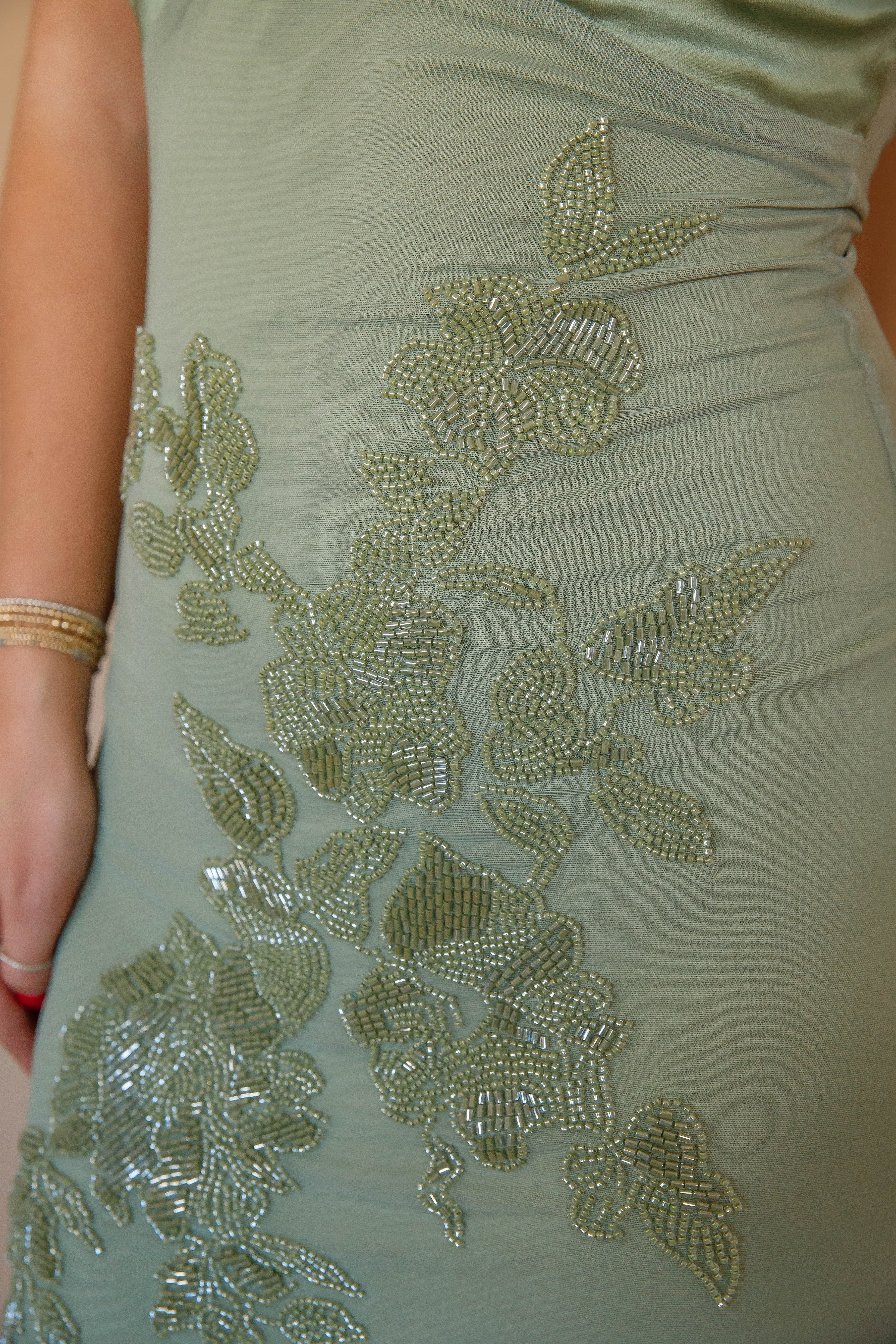 Time To Flourish Beaded Maxi Dress