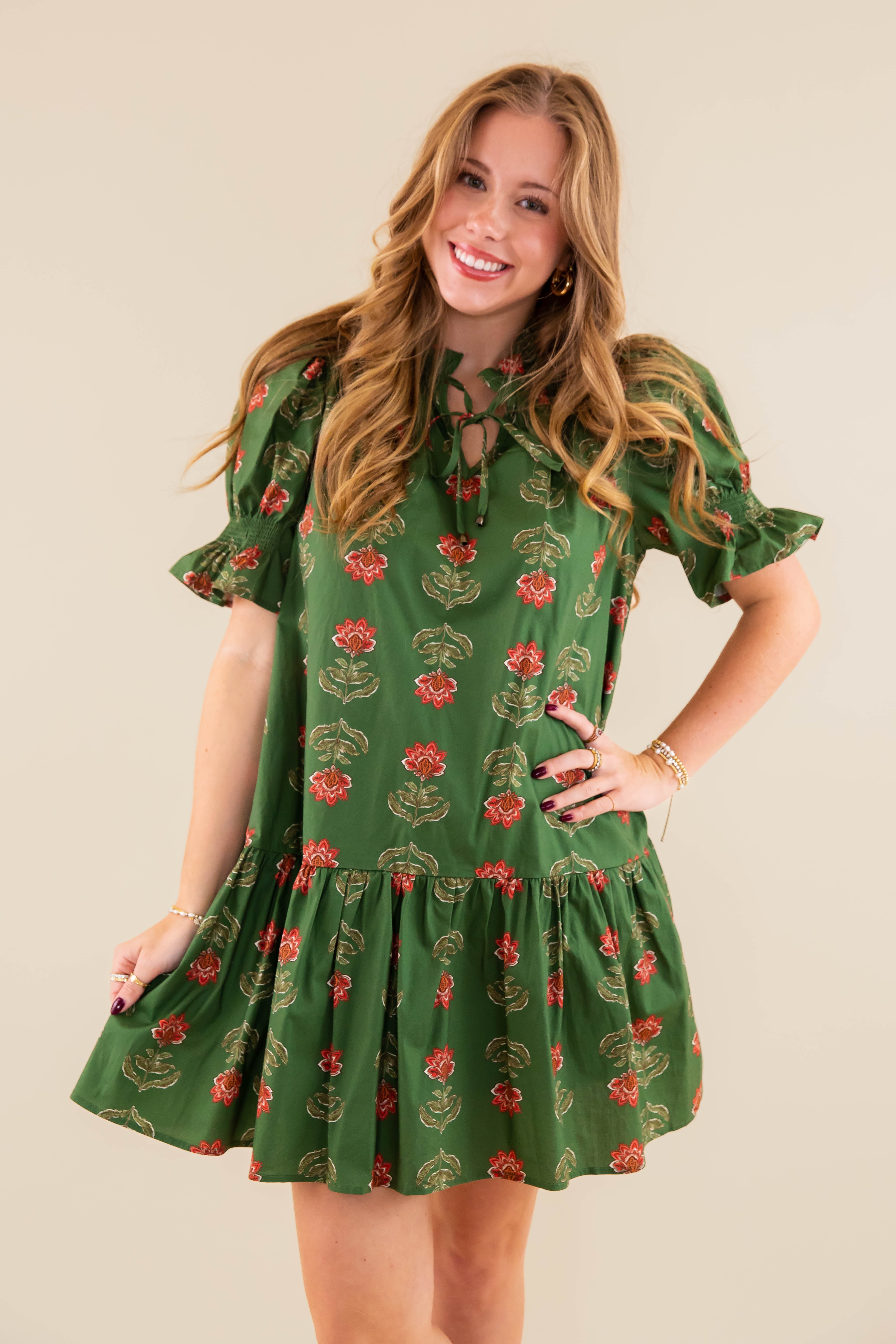 What I Imagined Dress-Olive