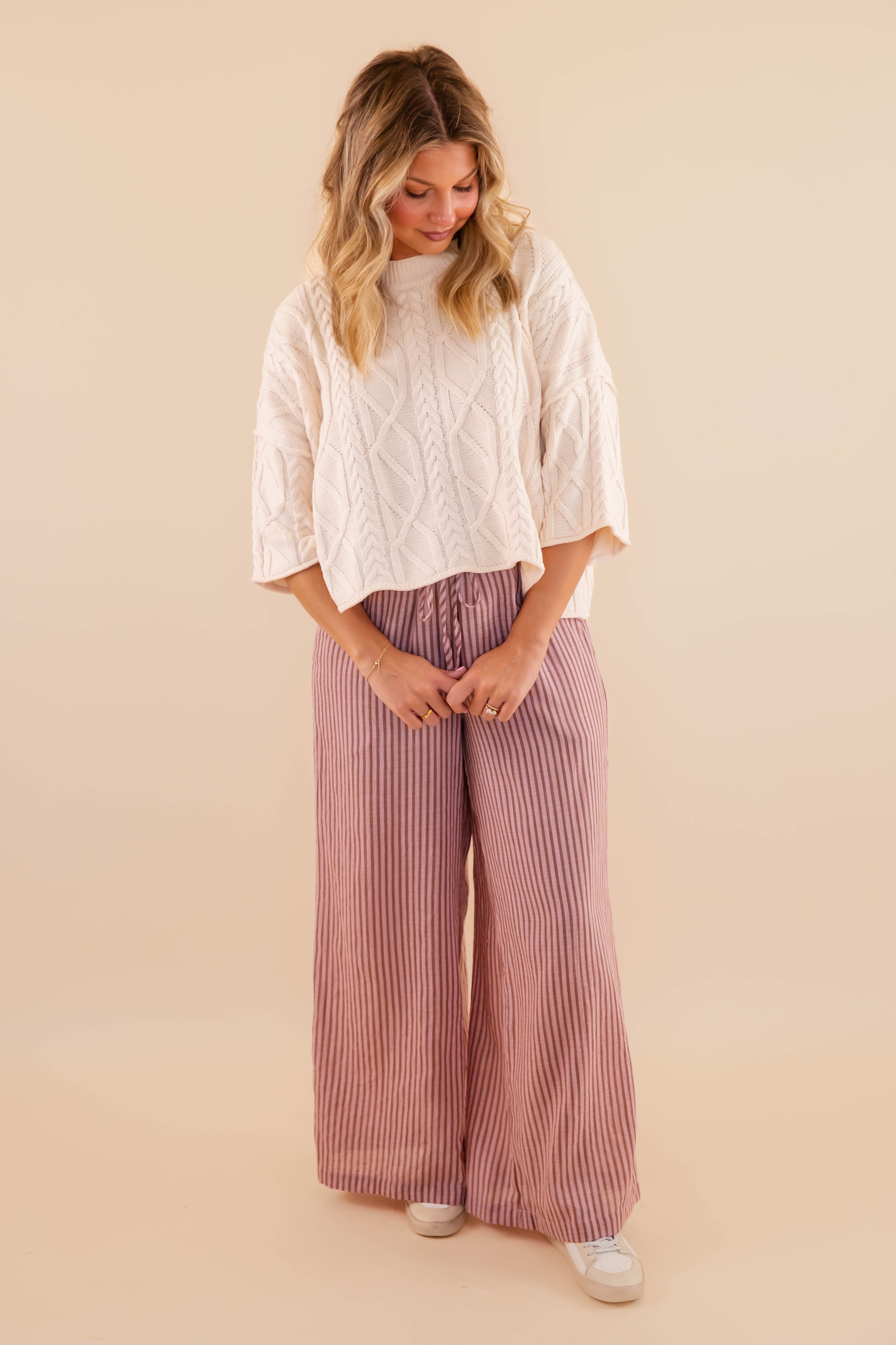 Wrapped In It Pants-Blush