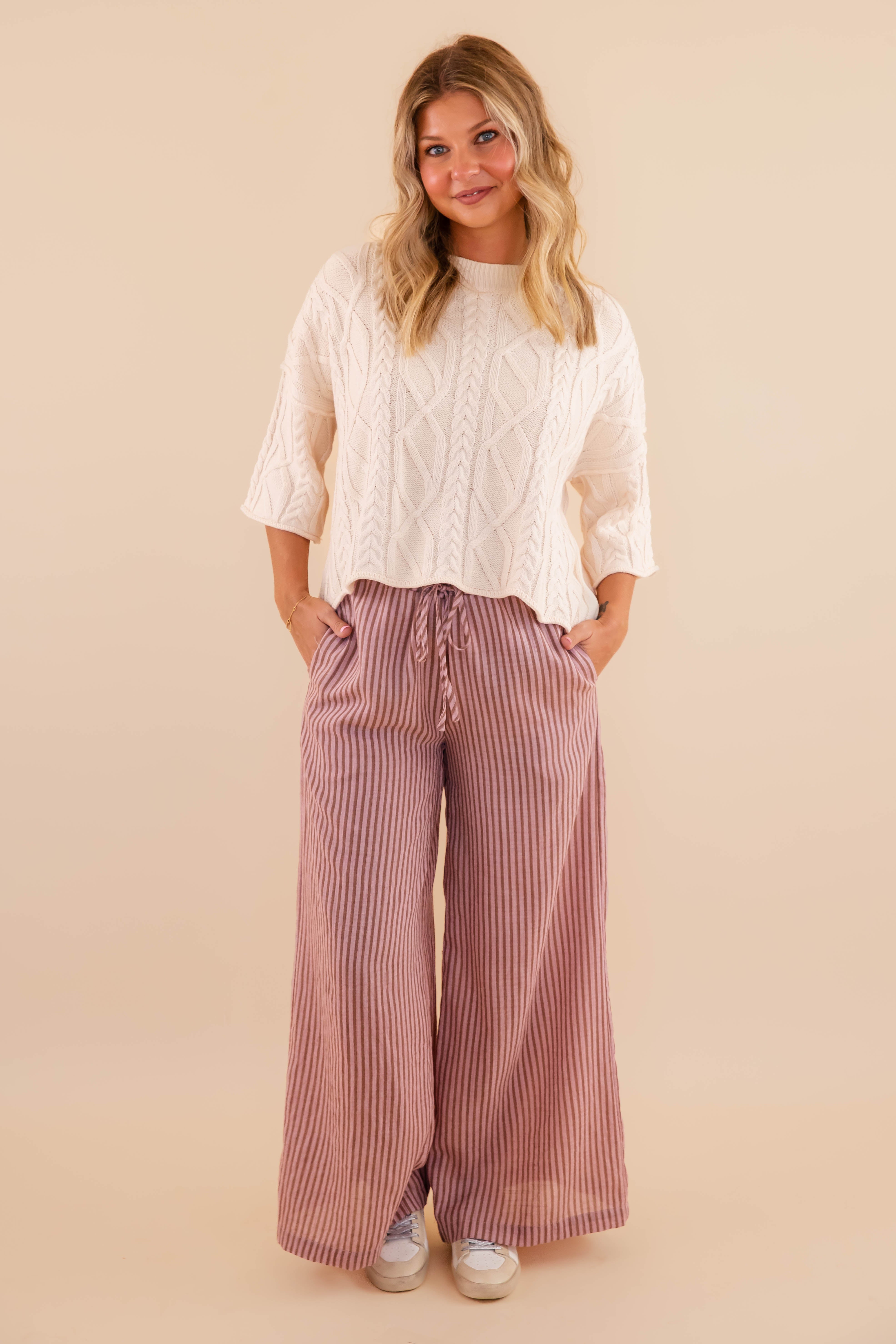 Wrapped In It Pants-Blush