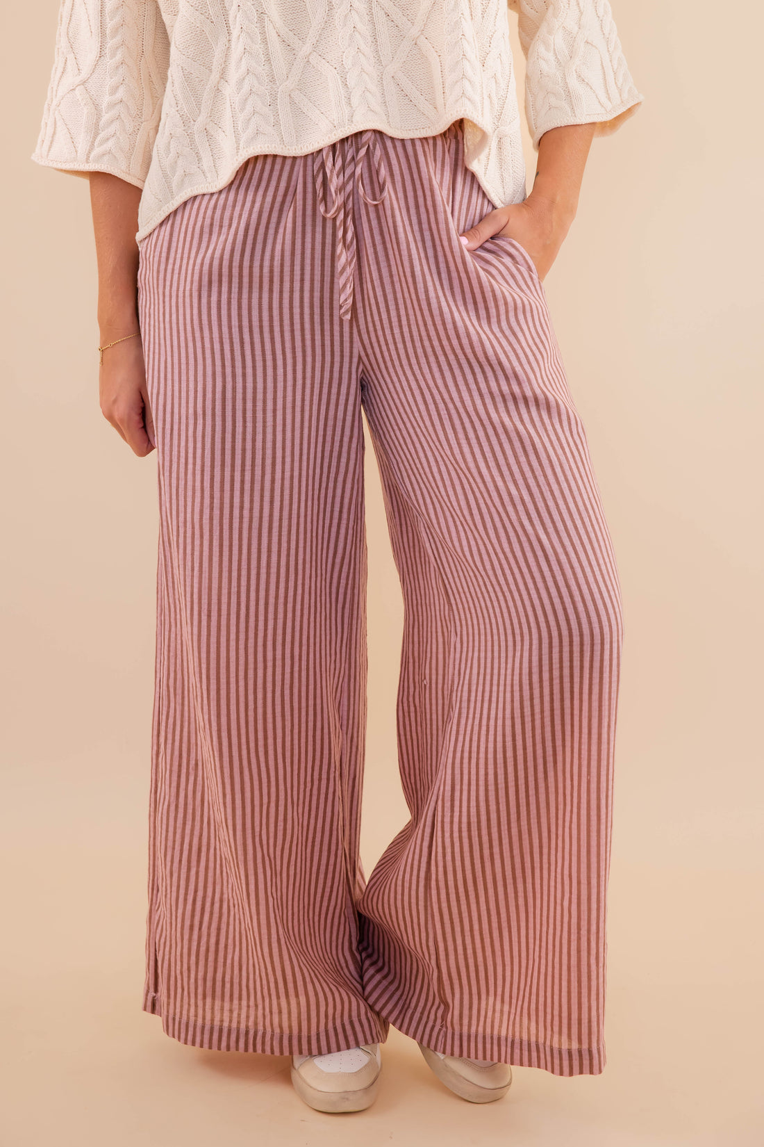 Wrapped In It Pants-Blush