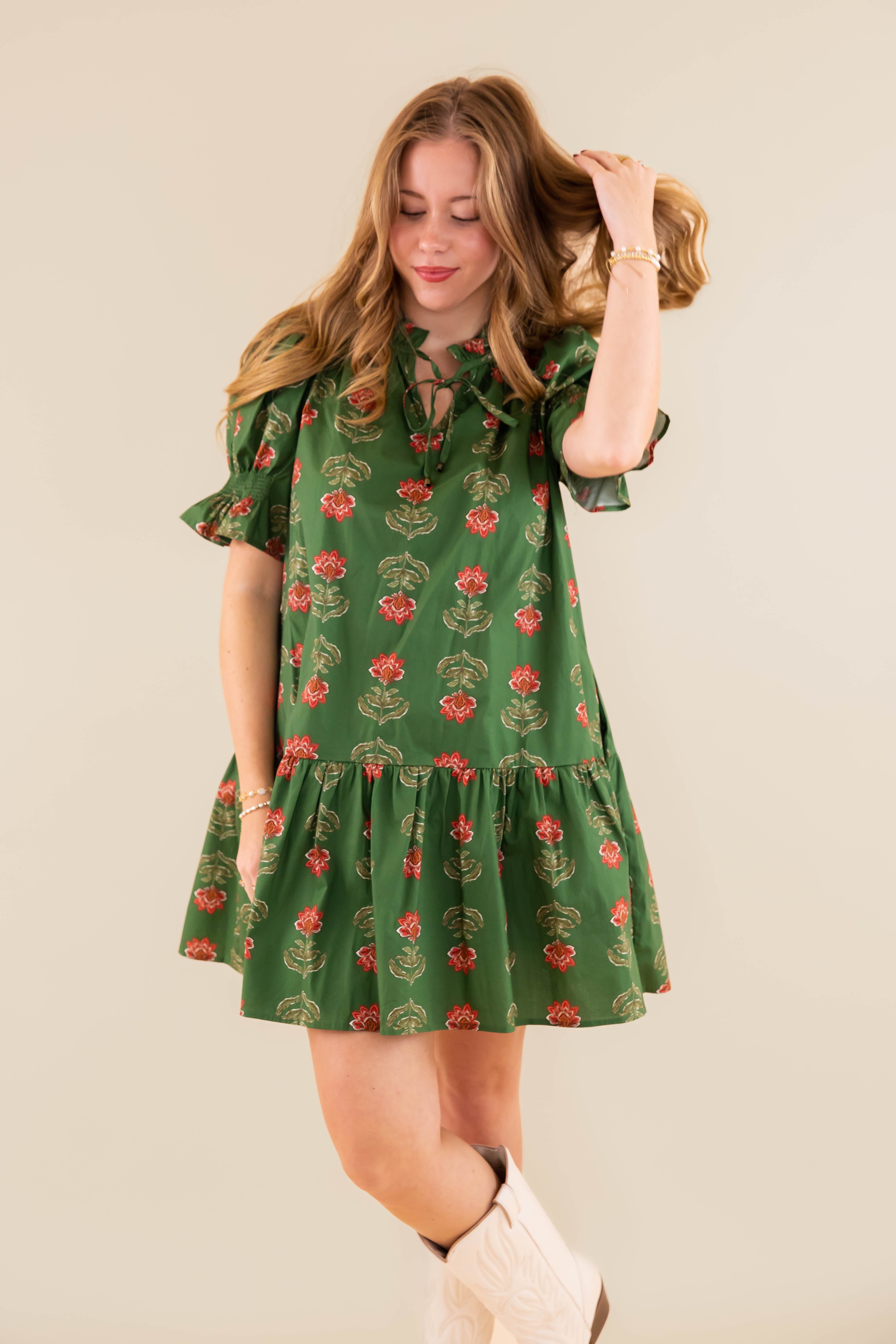 What I Imagined Dress-Olive