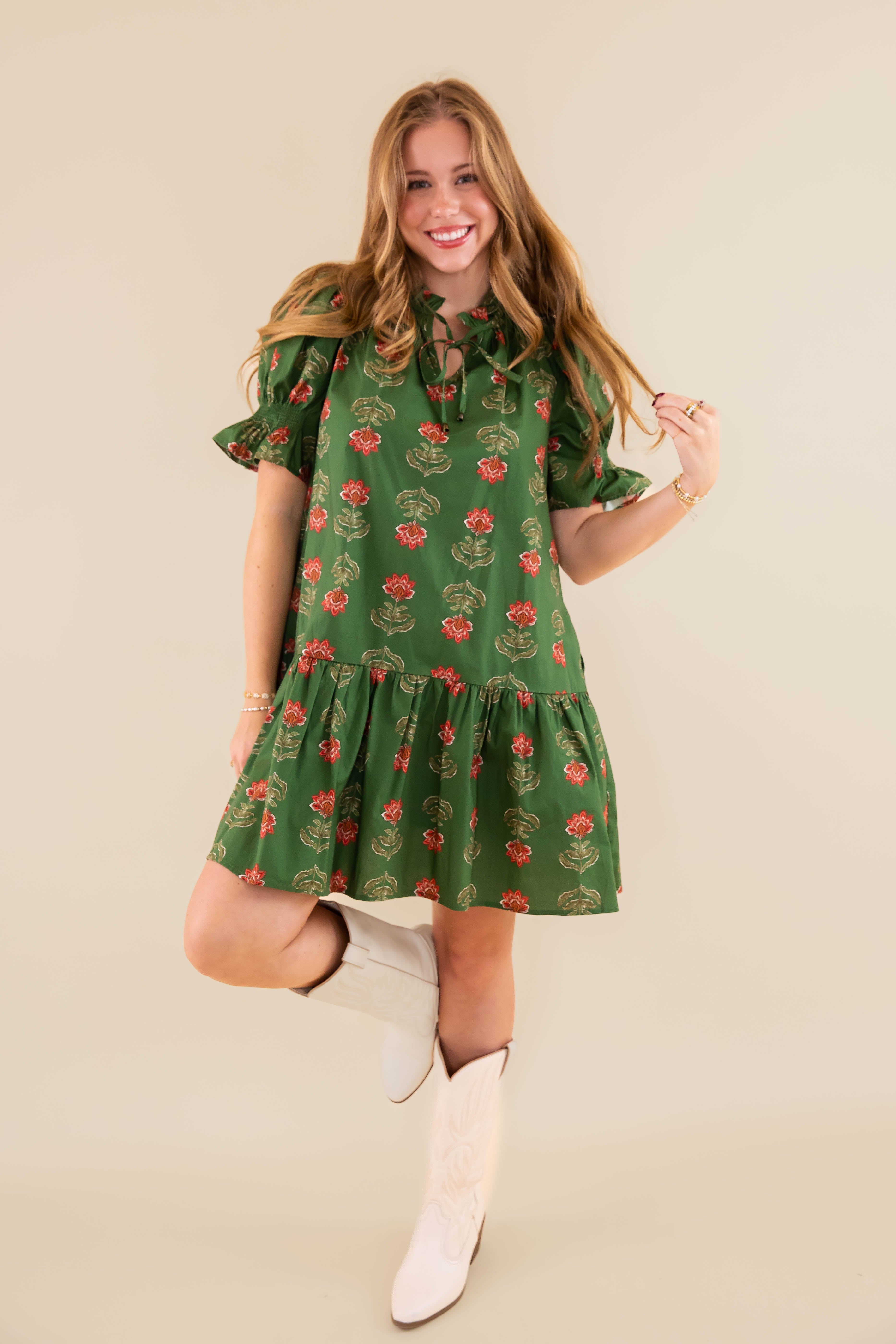What I Imagined Dress-Olive