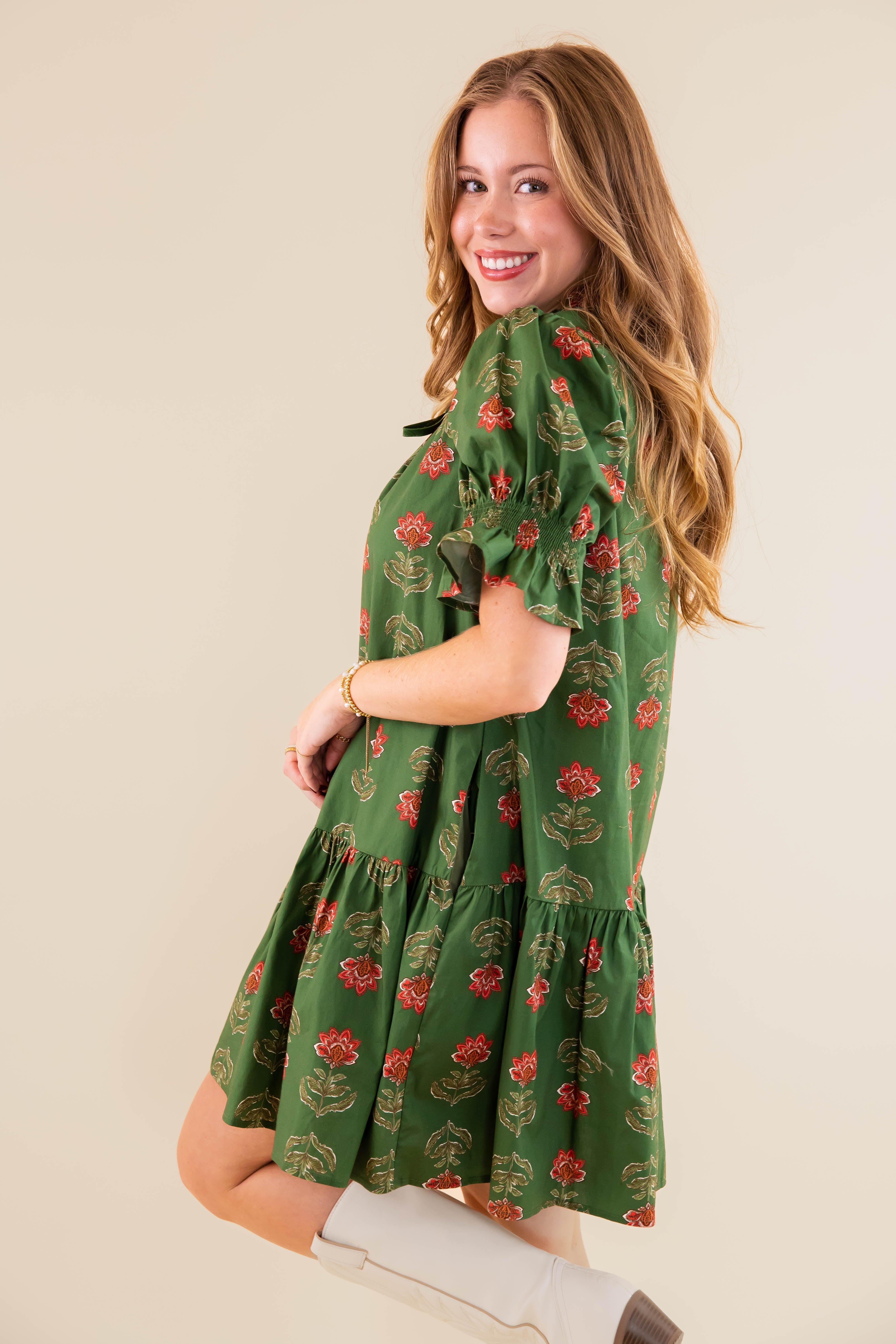 What I Imagined Dress-Olive